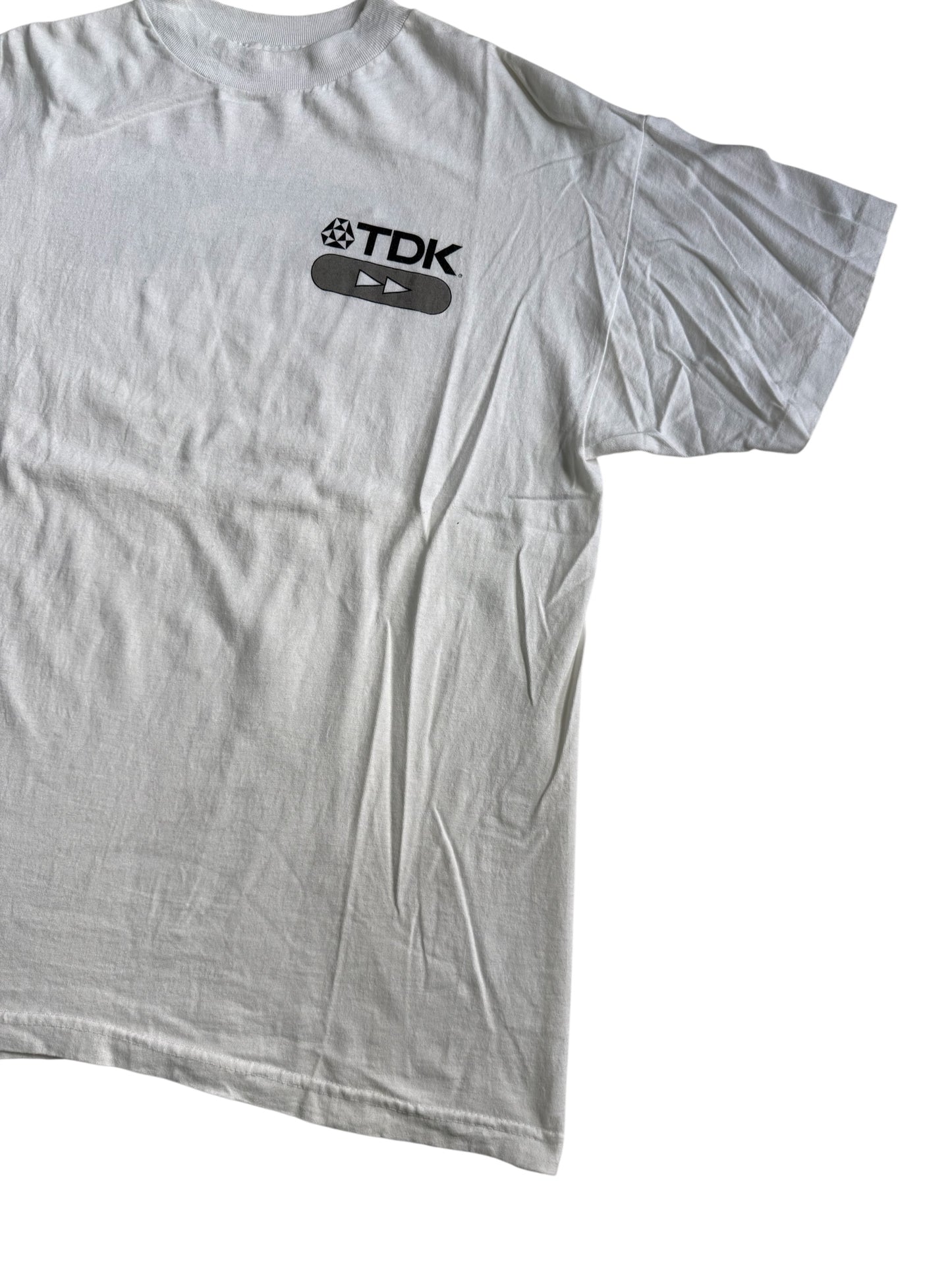 Vintage 90s TDK Fast Forward Promo Tshirt Murina USA Cassette Tape VHS Tee