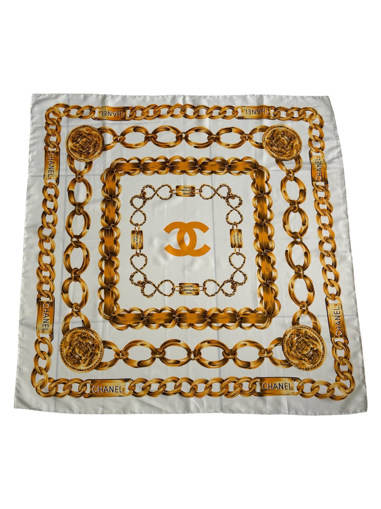 Vintage Chanel Chain Motif Scarf