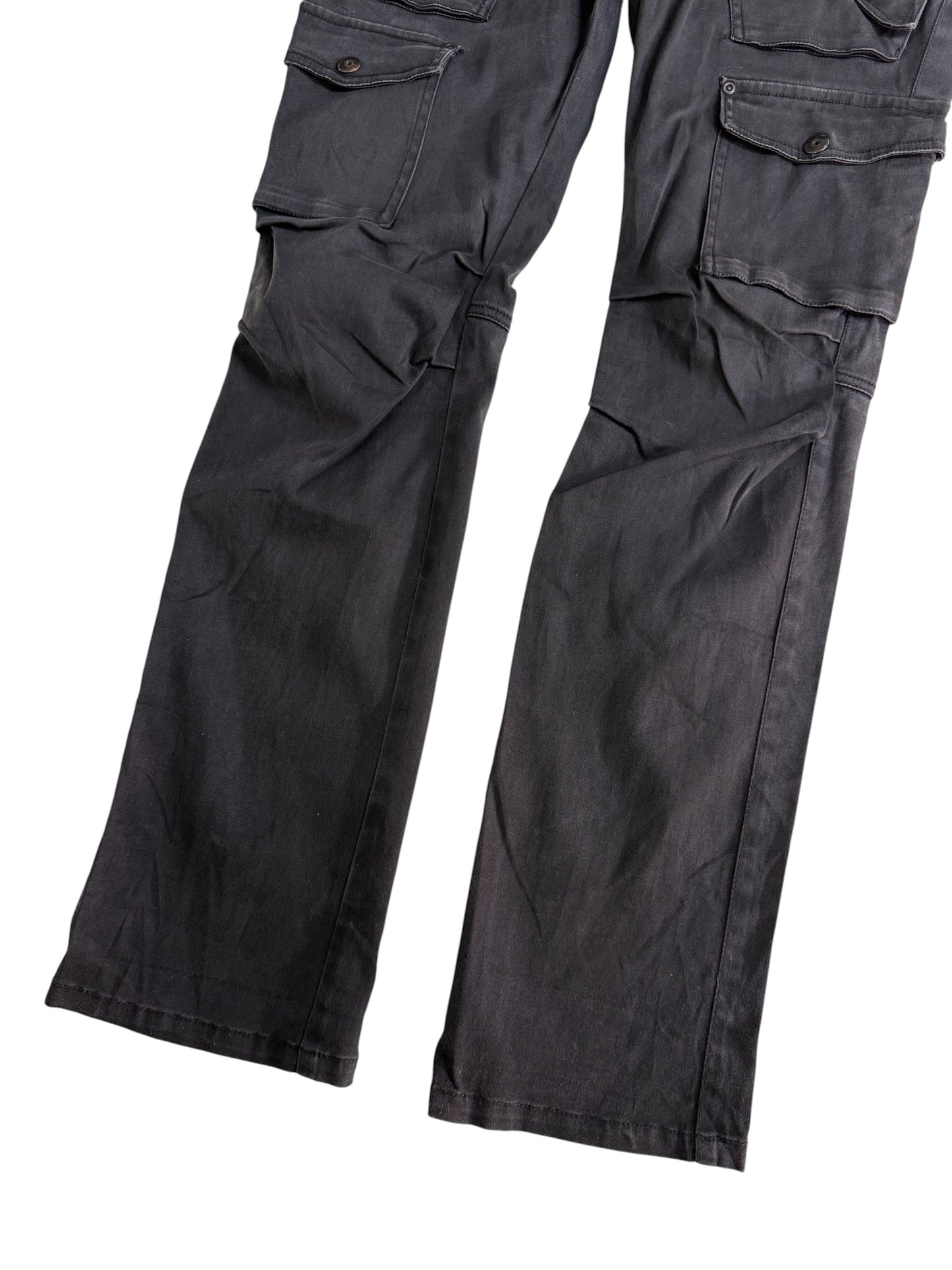 In The Attic Homme Multi Pocket Cargo Pants Black