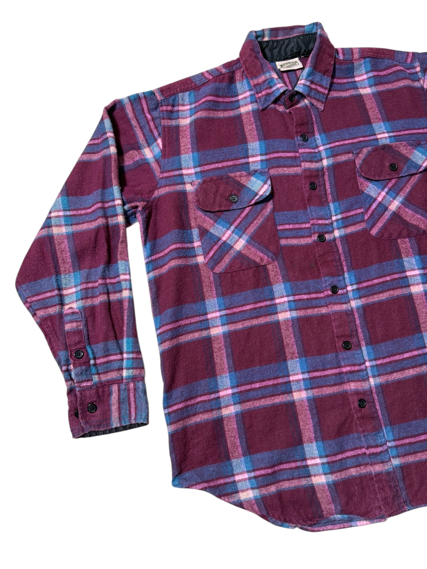 Vintage 1990s Five Brother Plaid Flannel Shirt Heavyweight Workwear
