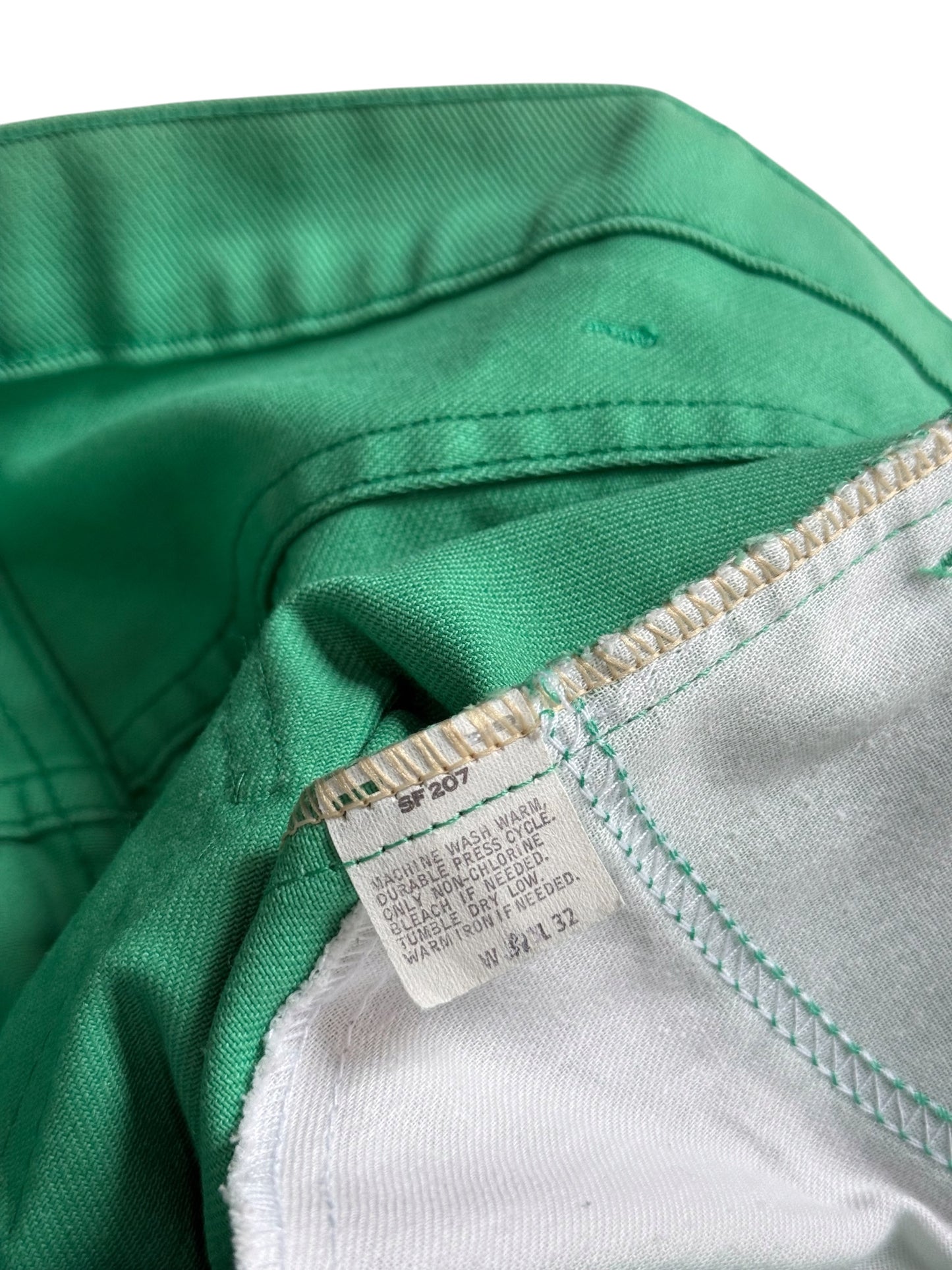 Vintage 1980s Levis 505 Green Tab Green Twill Jeans Made in USA