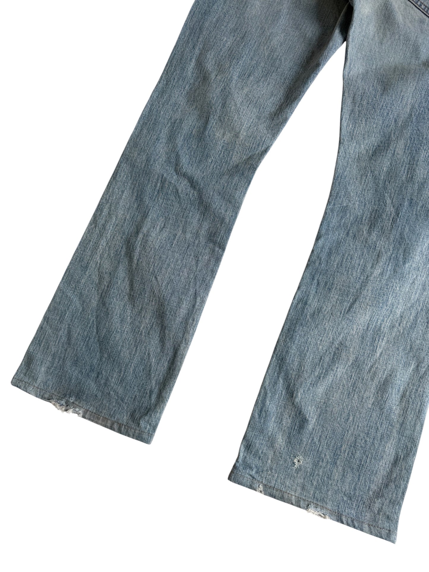 Vintage 2000s Rivet & Blue Distressed Flared Denim Jeans