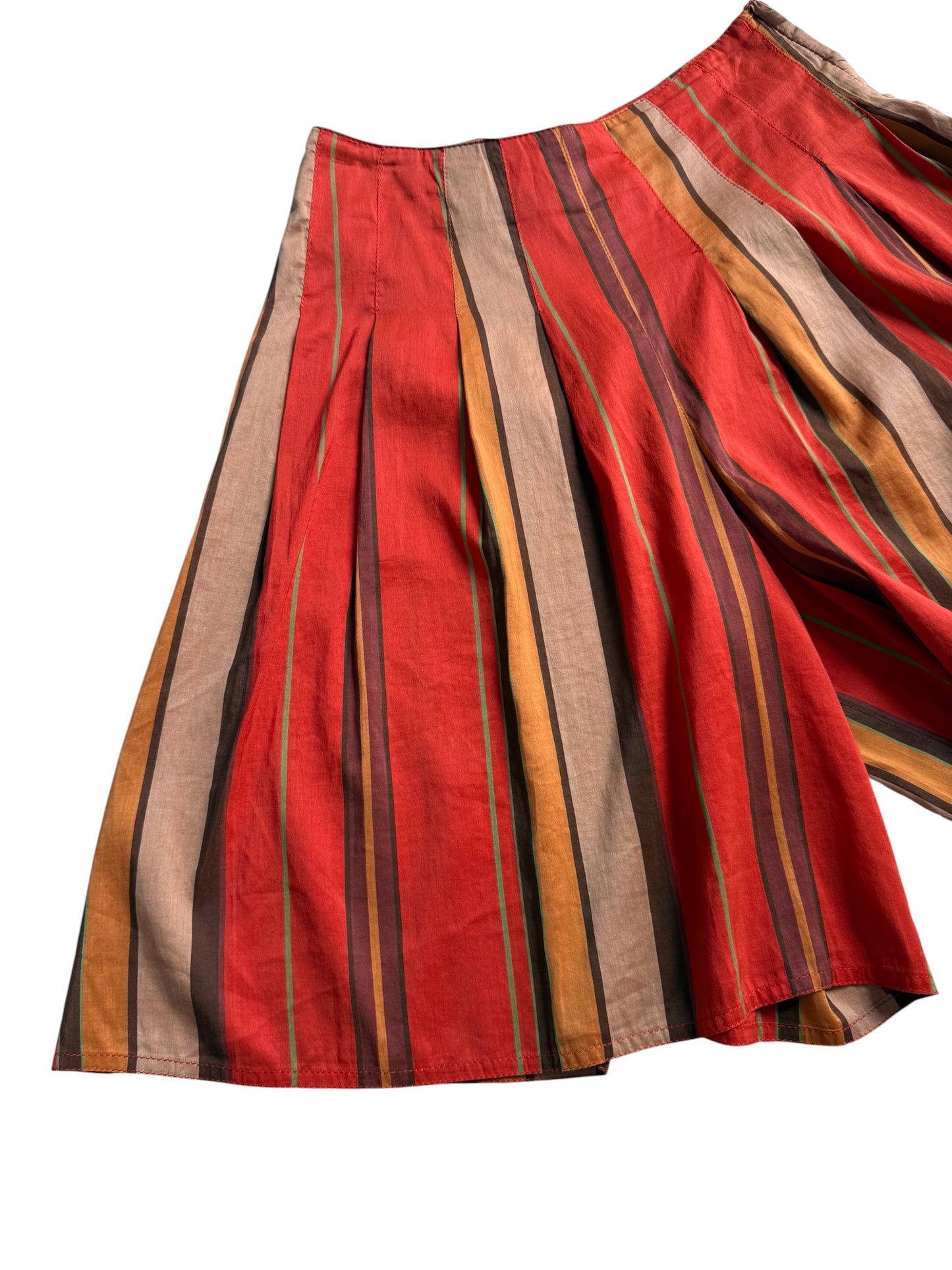 Vintage 1980s-90s MANI by Giorgio Armani Striped Pattern Poplin Shorts