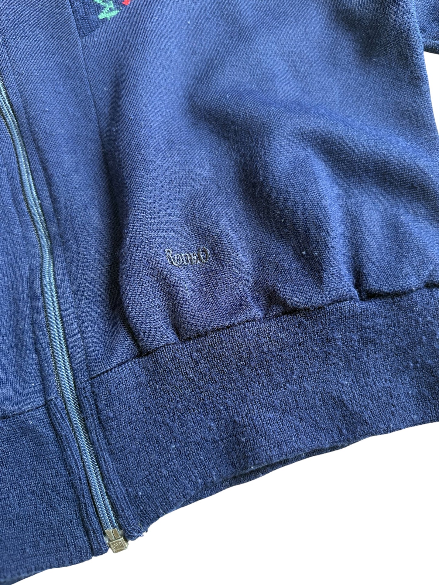 Vintage 1980s Rodeo Geometric Knit Track Jacket