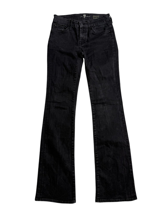 Vintage Y2K 7 For All Mankind Kimmie Bootcut Black Wash Jeans Made in Italy