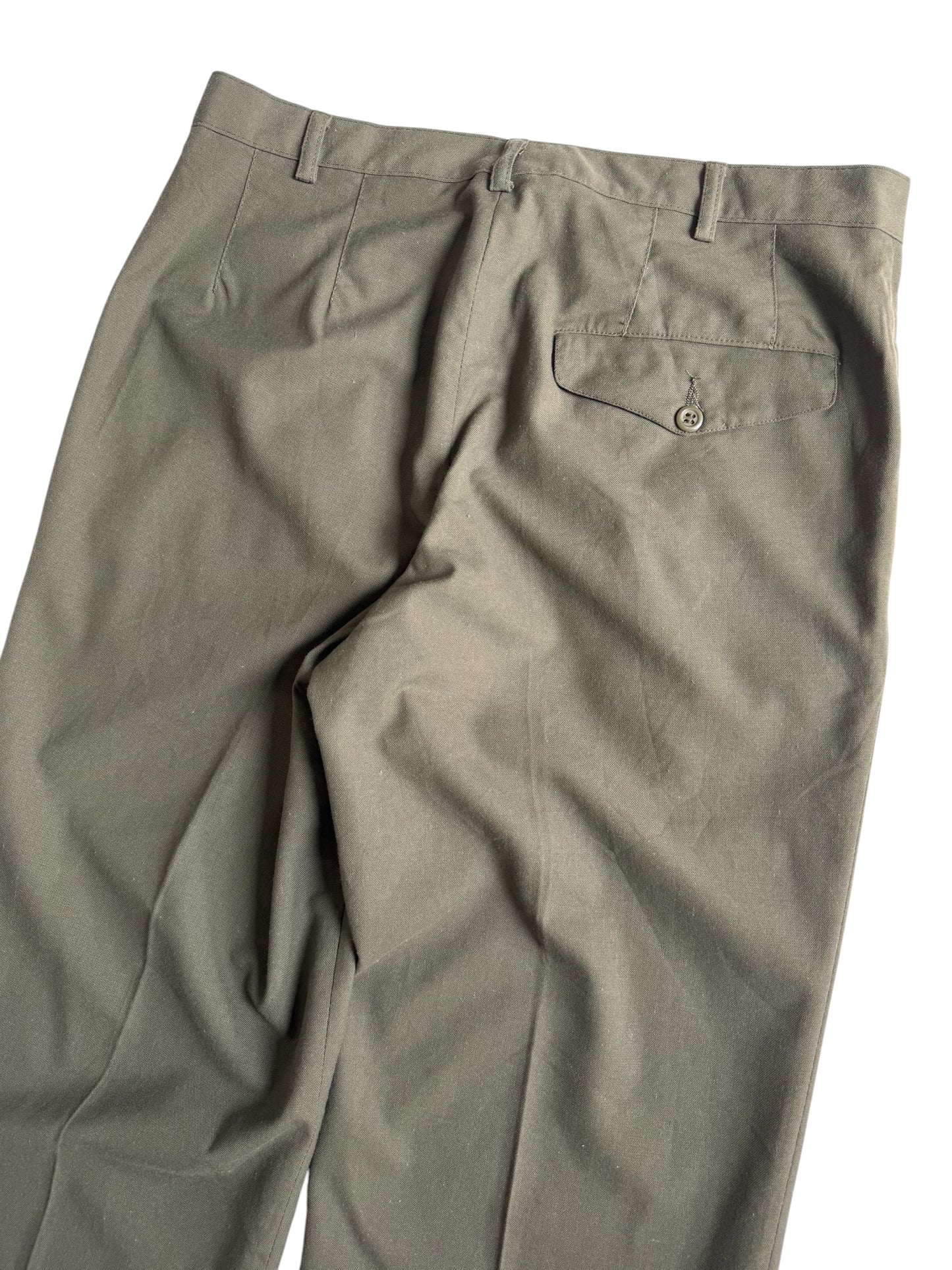 Vintage 80s-90s Yugoslav Army Olive Green Military Field Trousers
