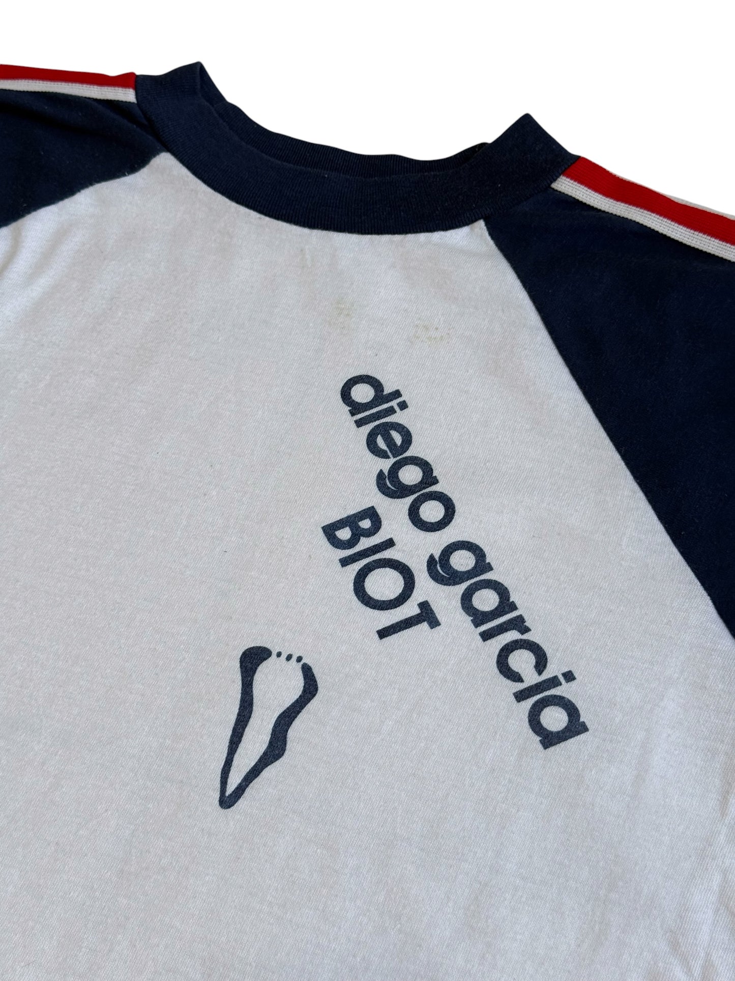 Vintage 80s Diego Garcia BIOT Raglan Tshirt Military Base Souvenir