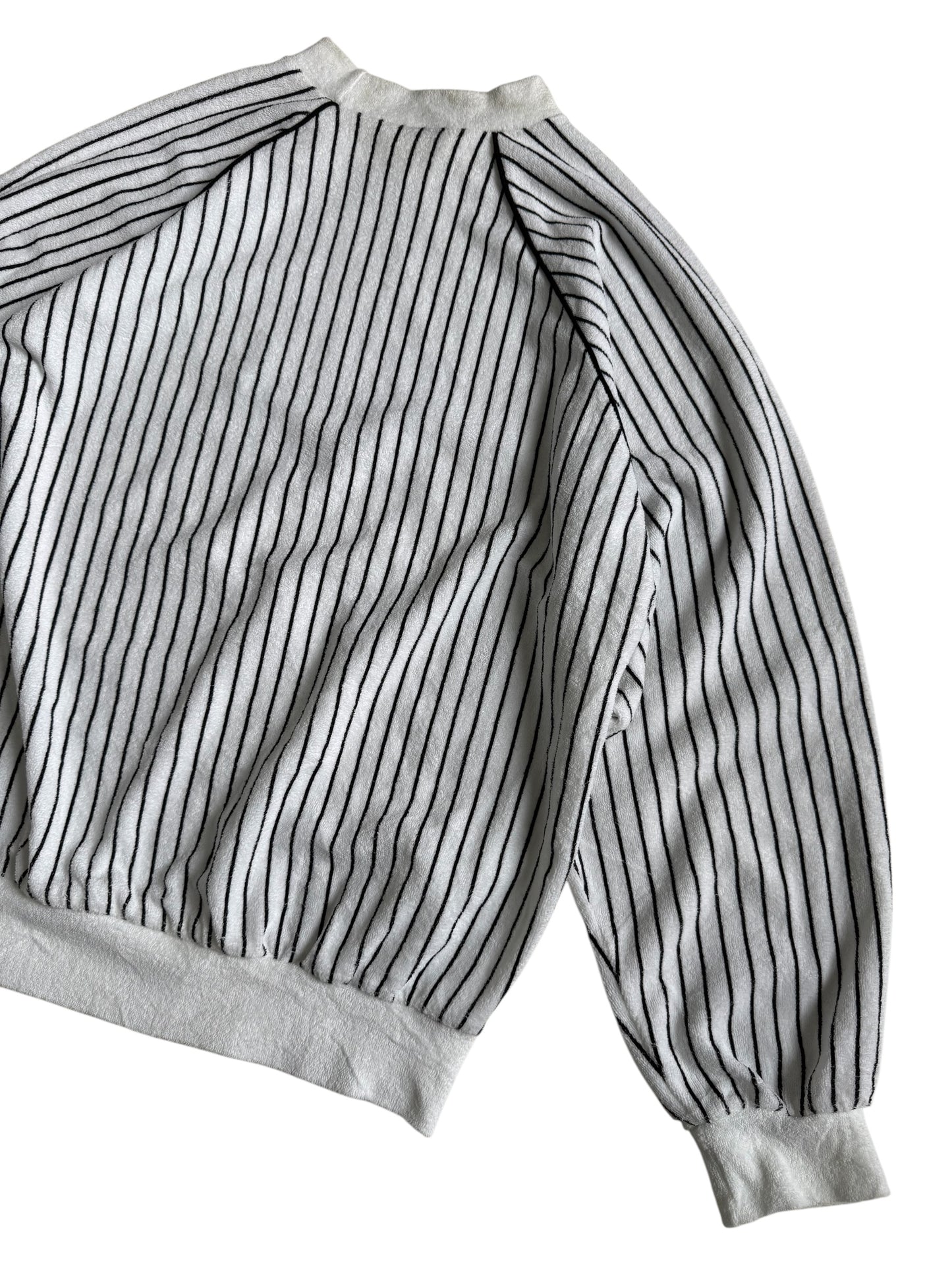 Vintage 1970s-80s West Germany Jazz Graphic Striped Terry Cloth Sweatshirt