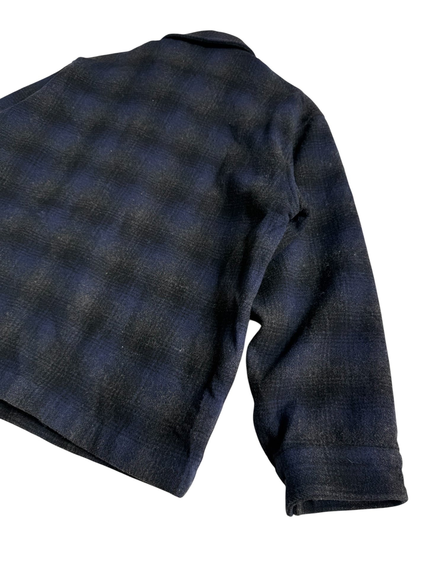 Vintage OshKosh B’gosh Wool Shadow Plaid Zip Jacket