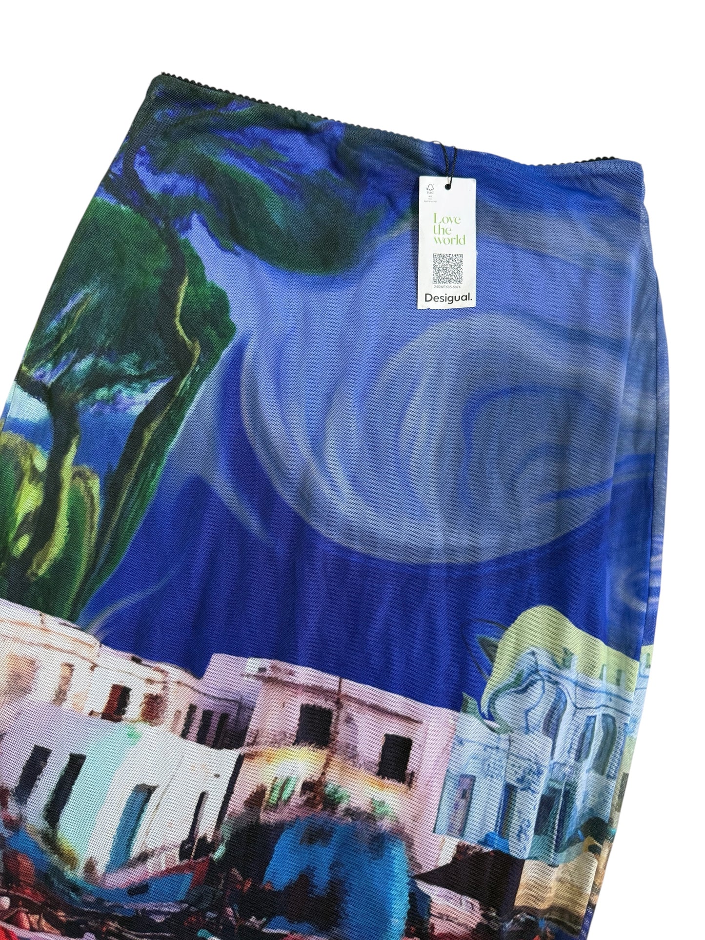 Desigual Christian Lacroix Landscape Midi Mesh Skirt