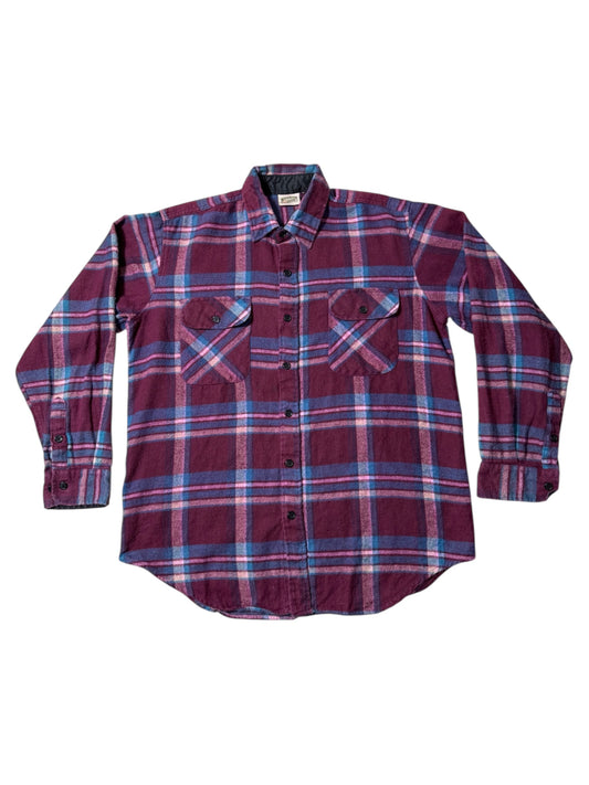 Vintage 1990s Five Brother Plaid Flannel Shirt Heavyweight Workwear