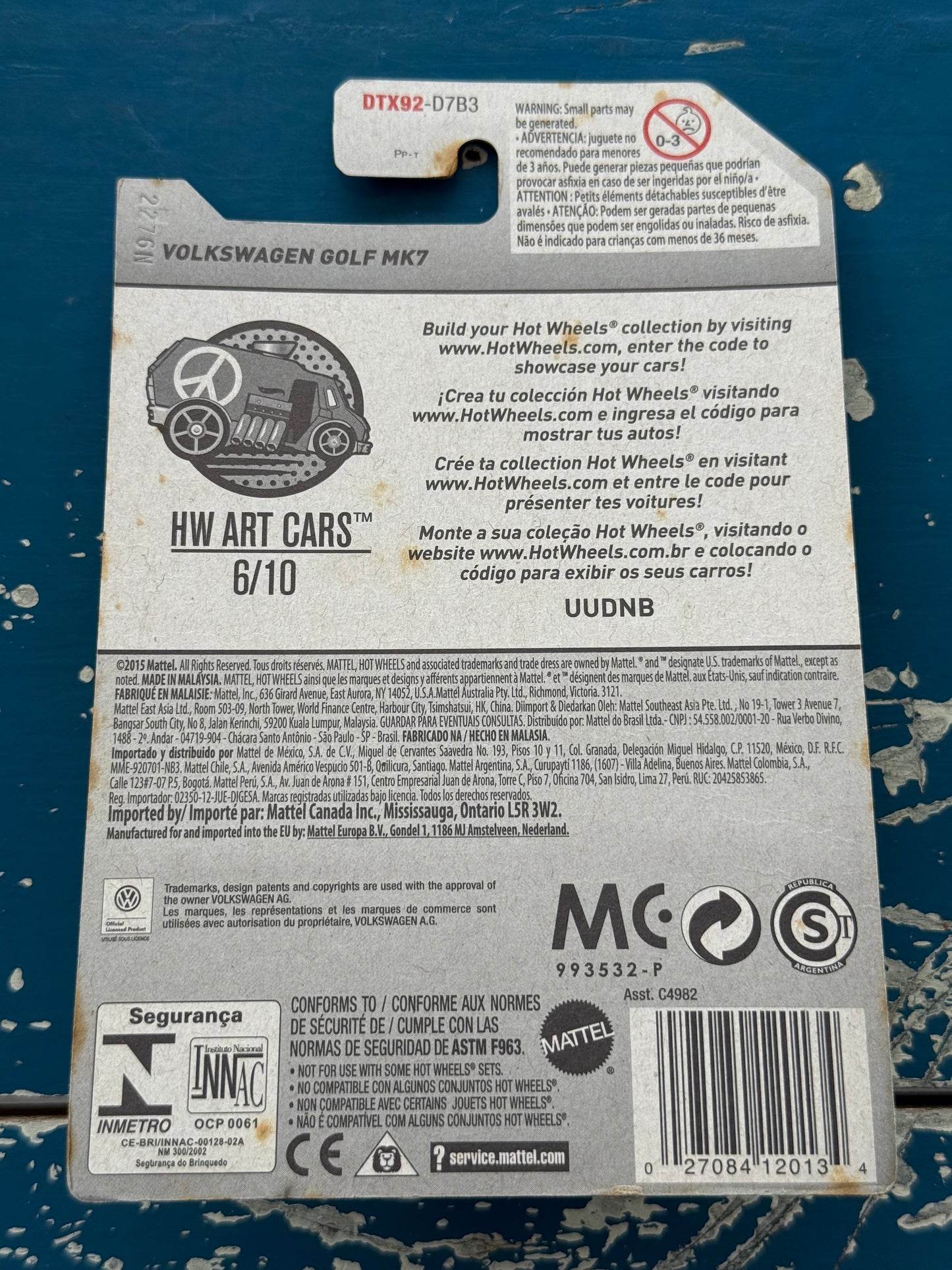 Hot Wheels Volkswagen Golf MK7