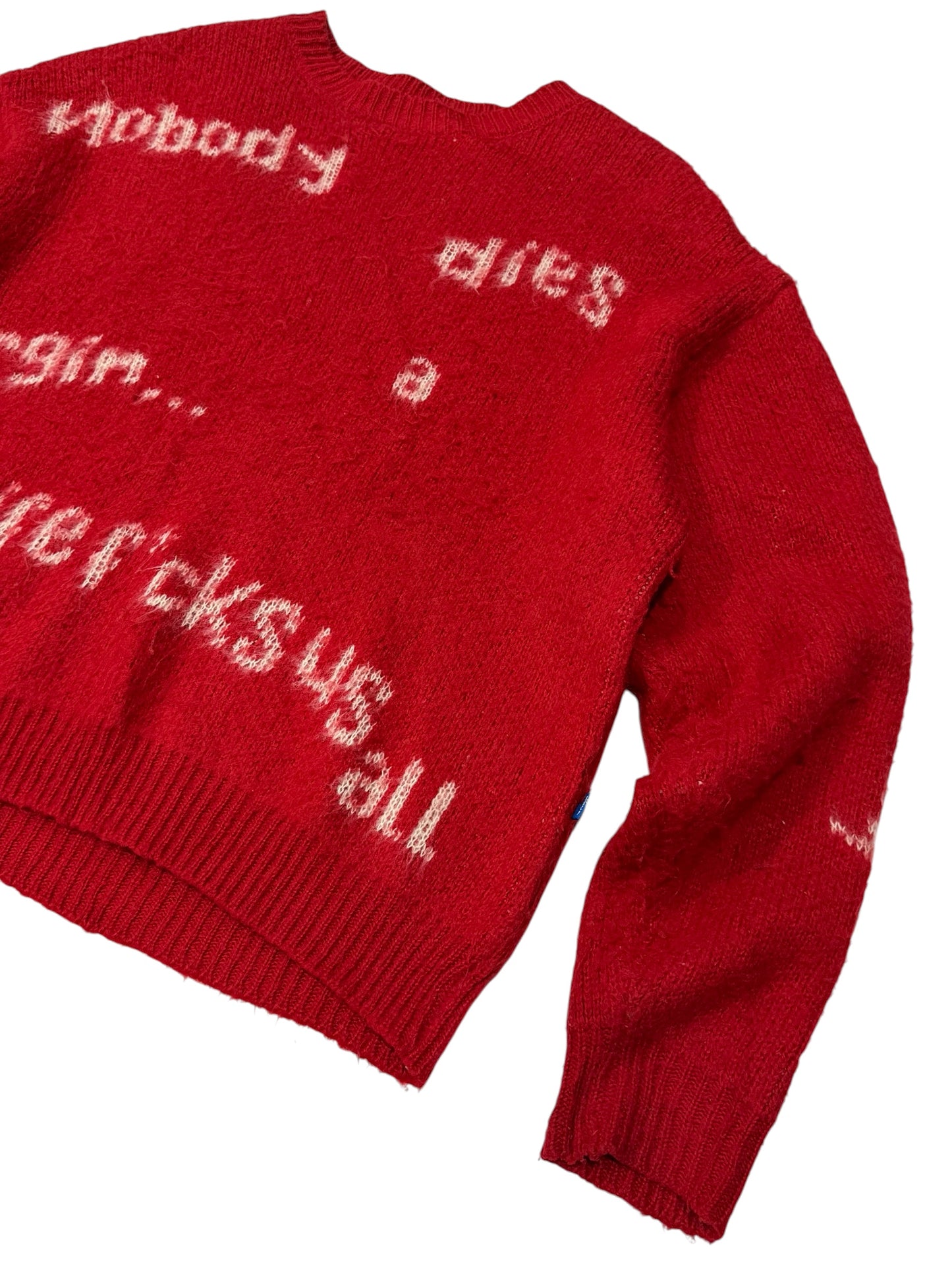 Ciaopanic Kurt Cobain Quote Sweater Red Nirvana Life Fucks Us All