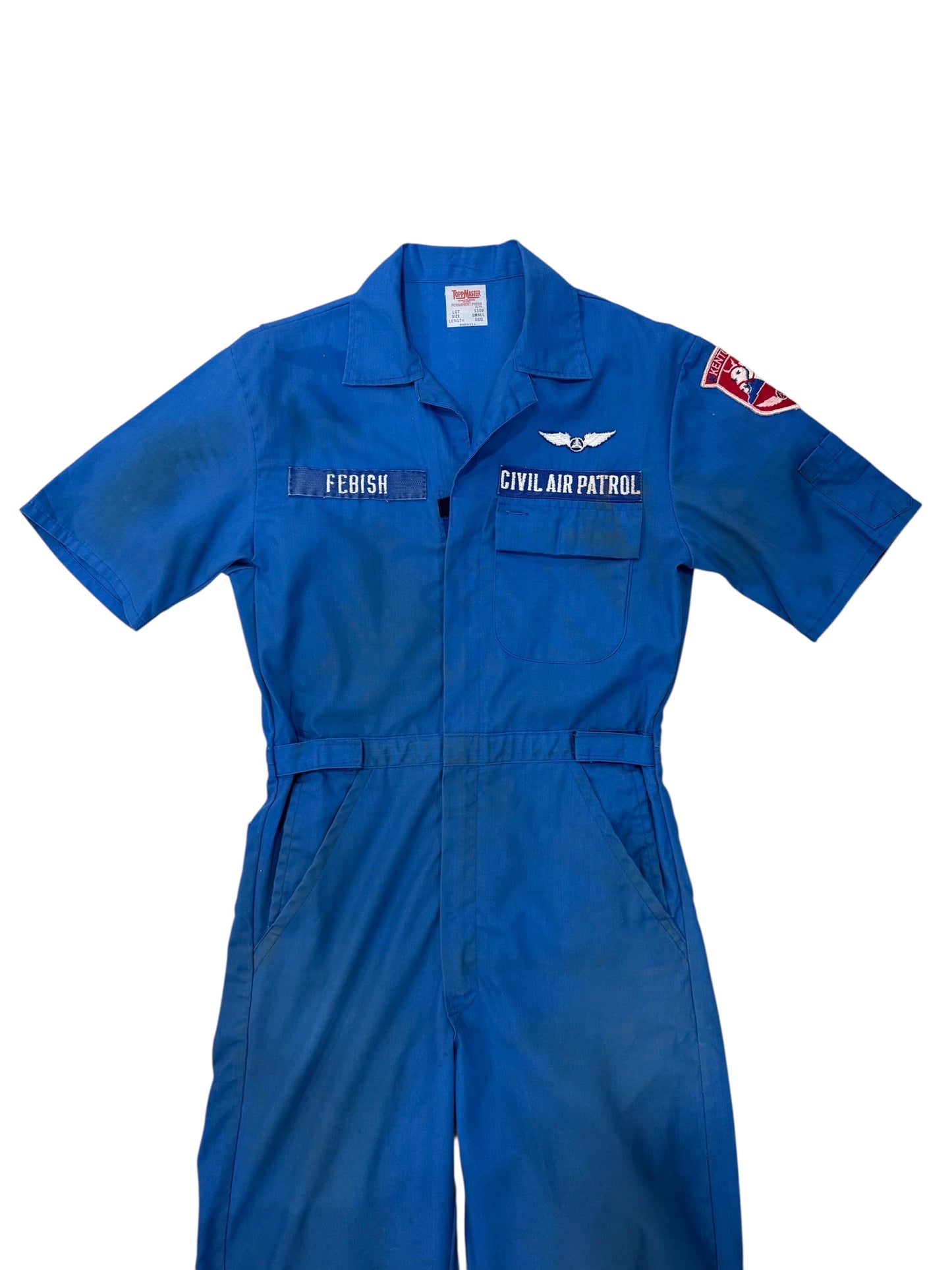 Vintage 1960s–70s Civil Air Patrol Blue Workwear Coverall Made in USA