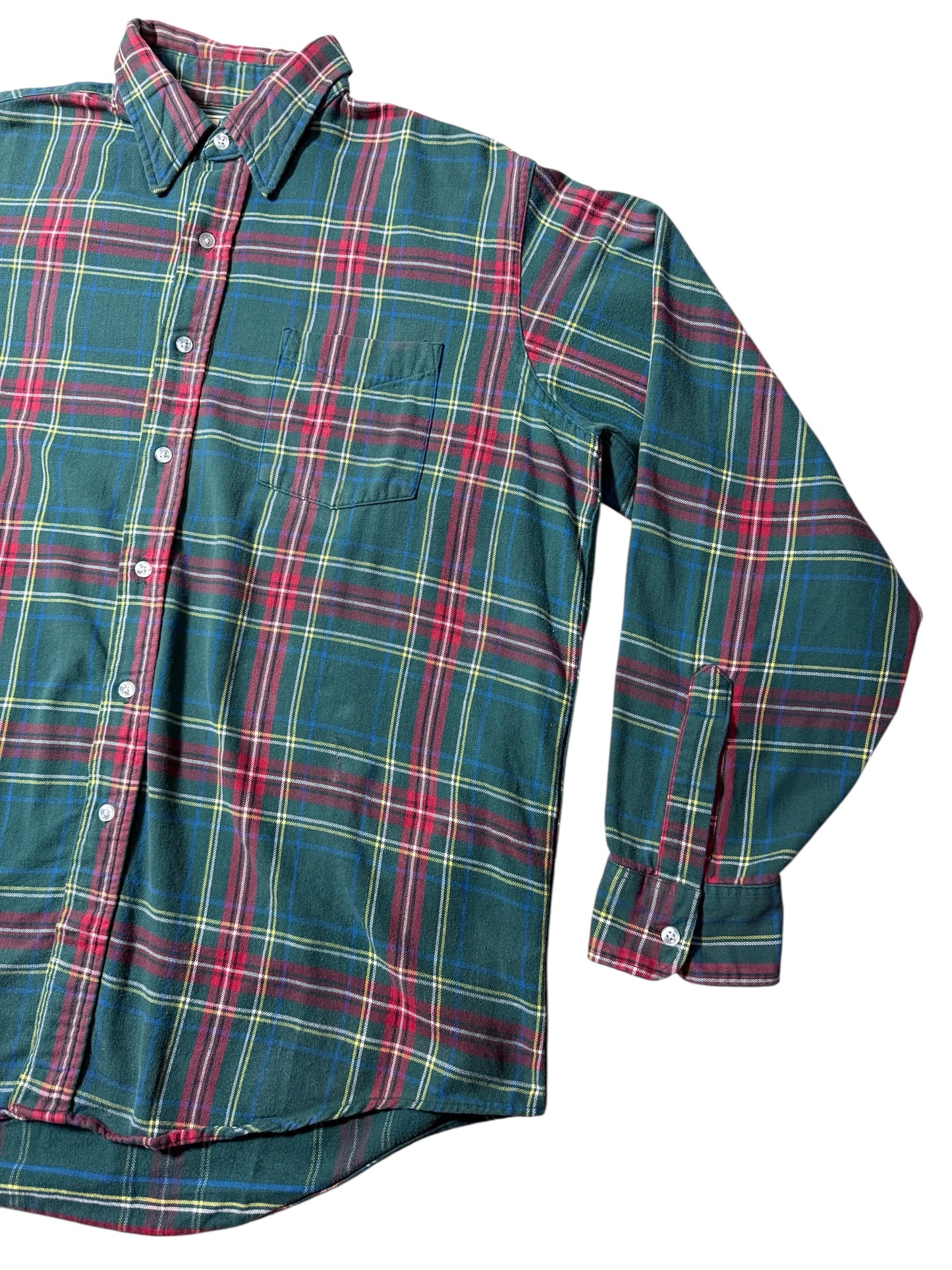 Vintage 1980s-90s LL Bean Plaid Flannel Shirt Made in USA