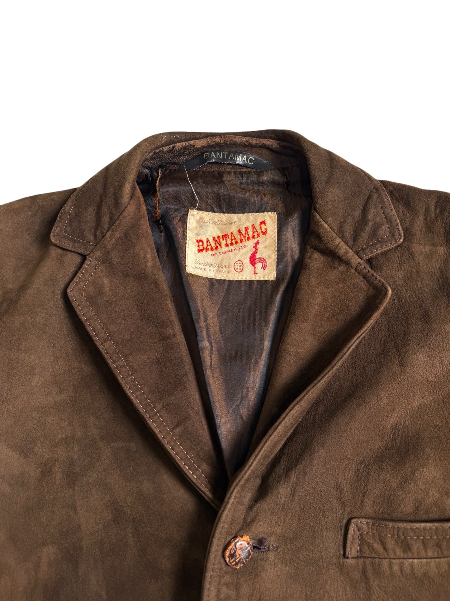 Vintage 1960s Bantamac Leather Sport Coat Blazer Made in Canada
