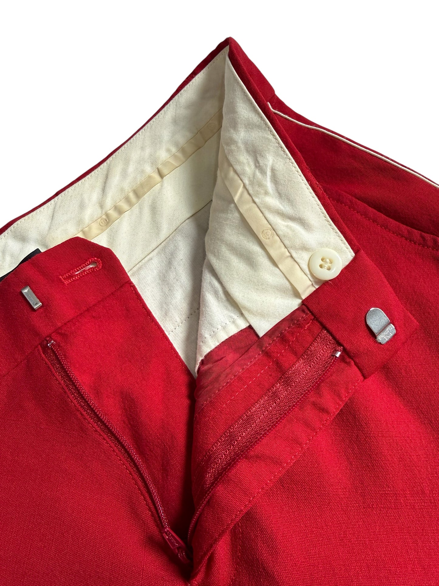 Undercover Japan Red Wool Trousers Slim Pants