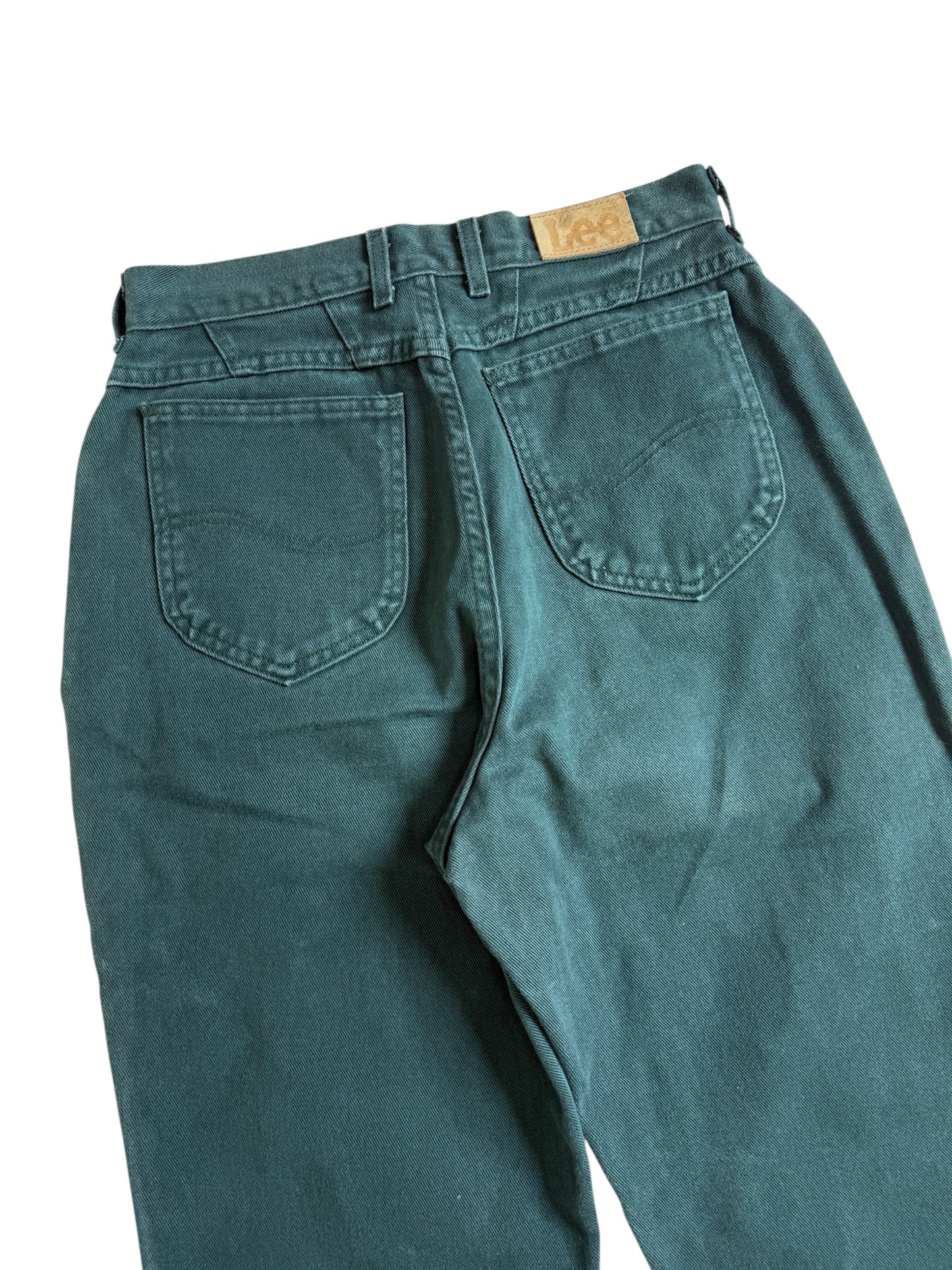 Vintage 1990s Lee High Waist Green Denim Jeans USA