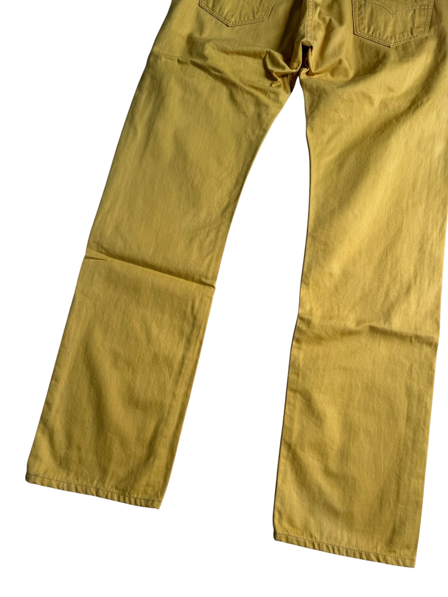 Levis 501 Mustard Yellow Denim Jeans Made in Poland