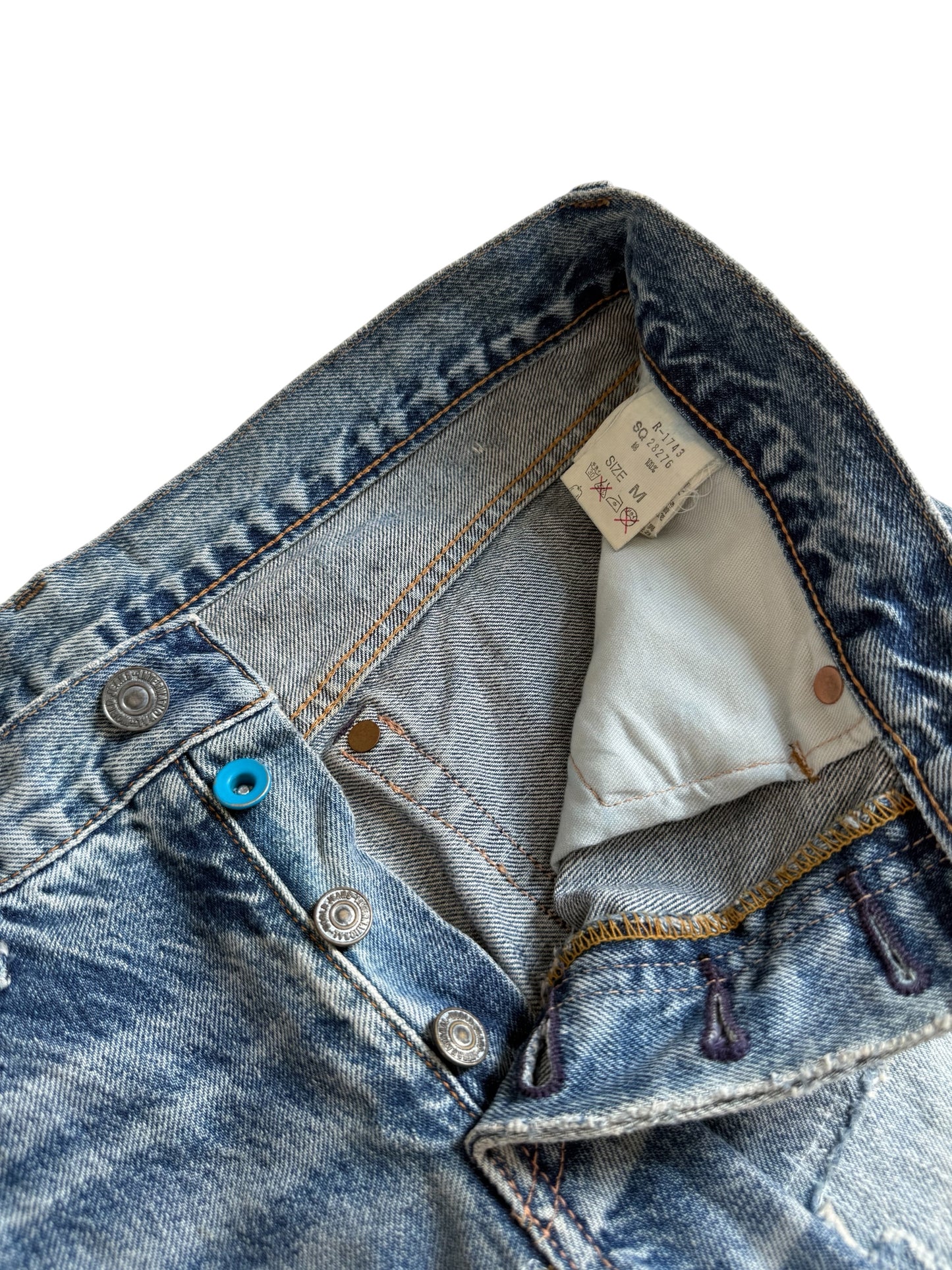 Vintage 2000s RNA SLANG Distressed Repair Denim Jeans