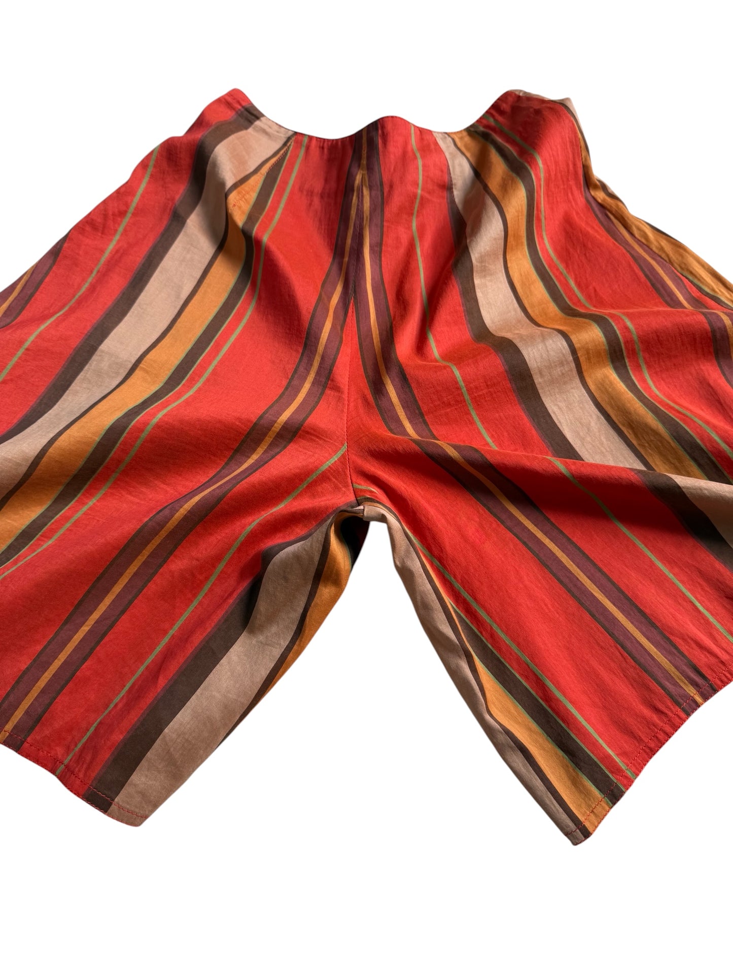 Vintage 1980s-90s MANI by Giorgio Armani Striped Pattern Poplin Shorts