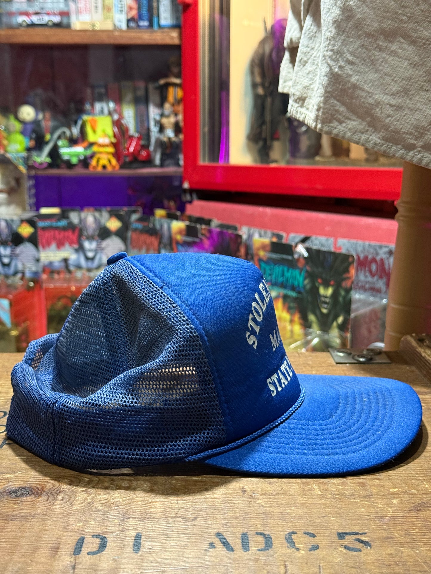 Vintage STOLEN FROM MAINE STATE PRISON Trucker Cap