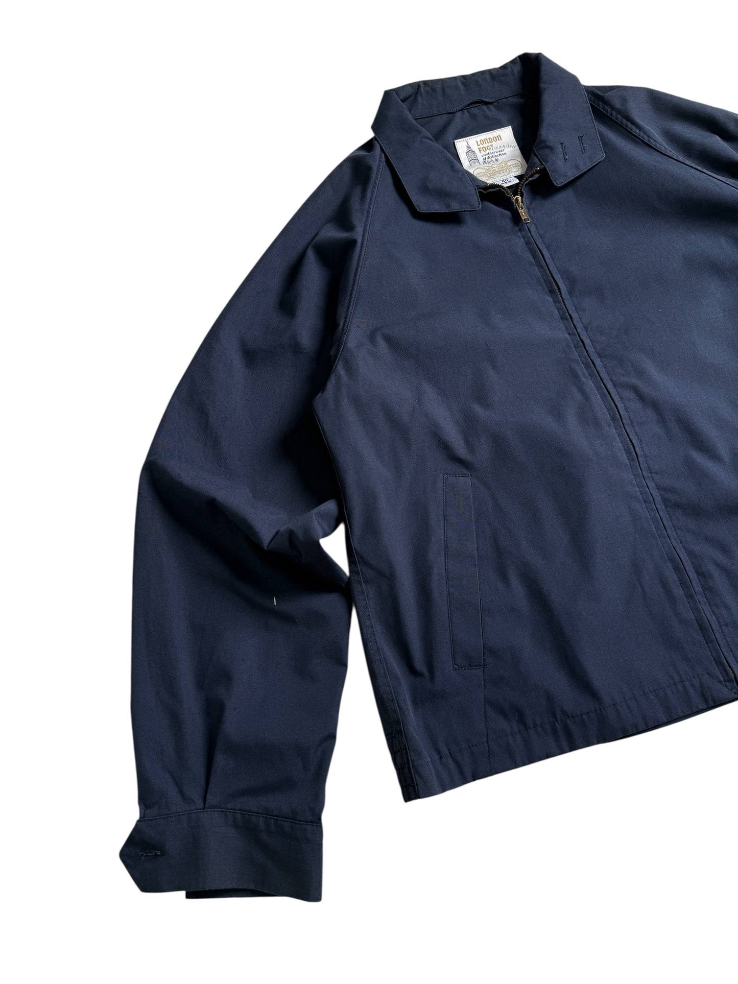 Vintage London Fog Weatherwear Navy Harrington Jacket Made in USA