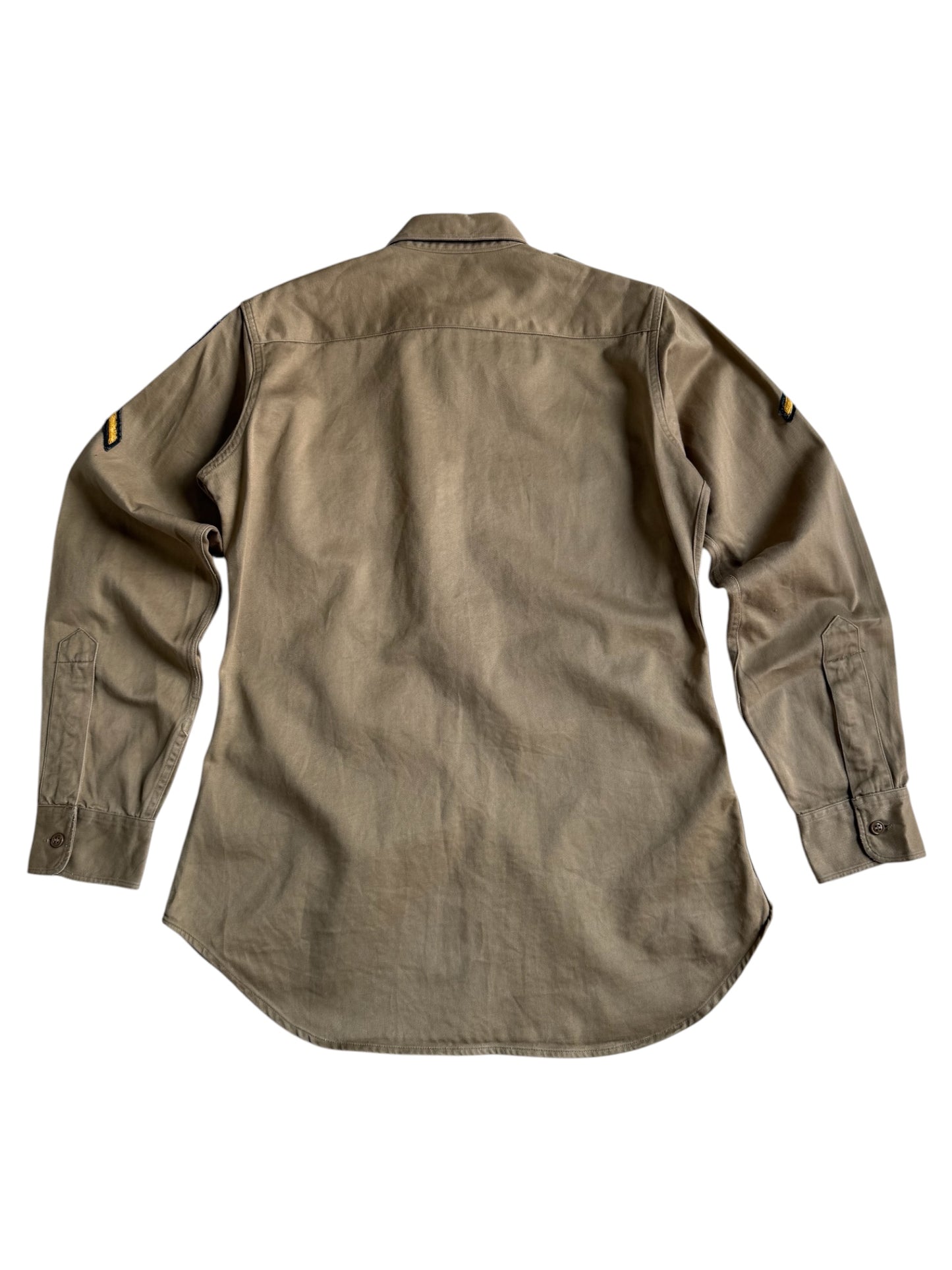 Vintage 1962 US Army Khaki Twill Uniform Shirt 11th Air Assault Division PFC Patch