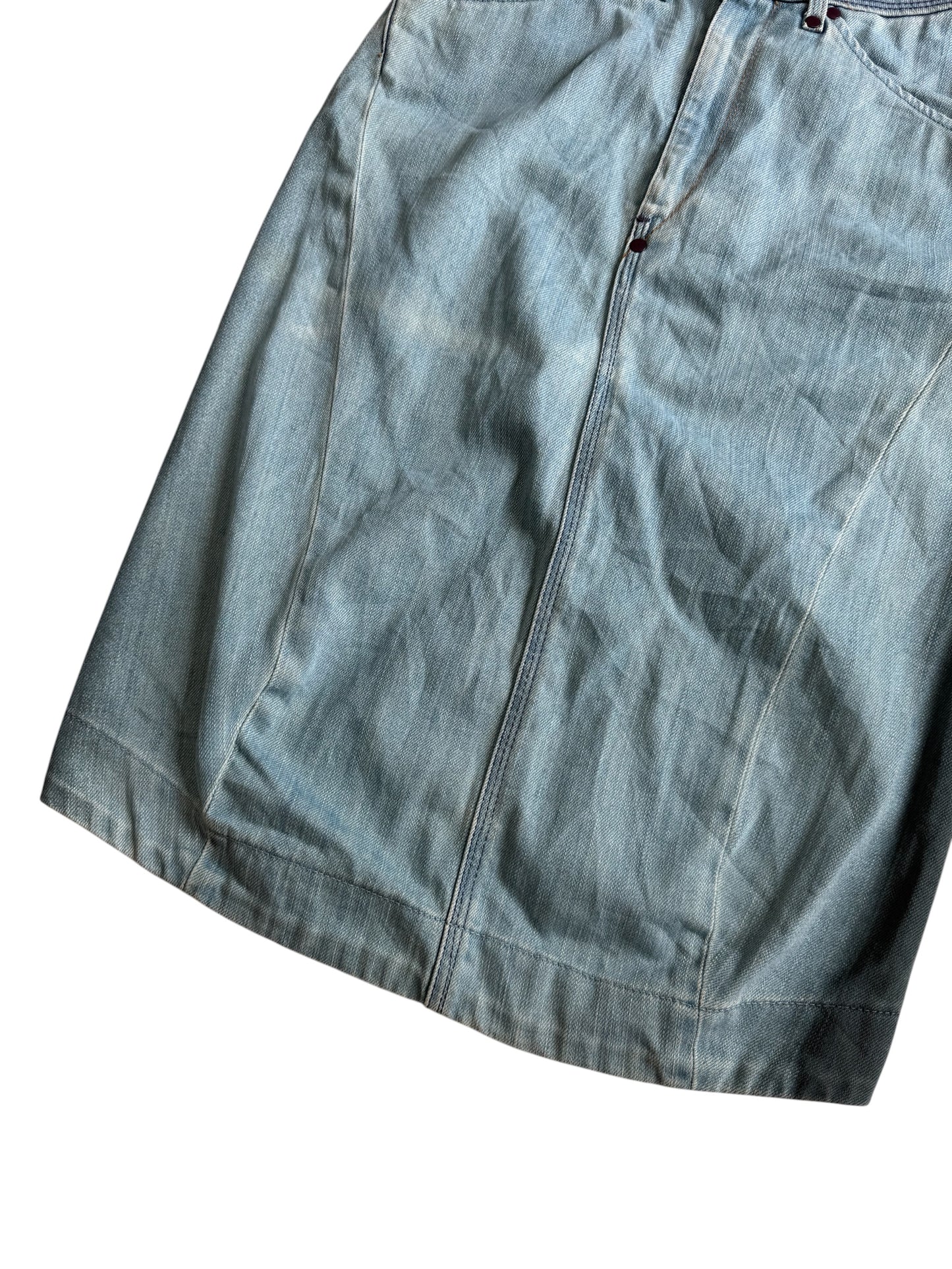 Vintage Y2K Levis RED Denim Skirt Made In Italy