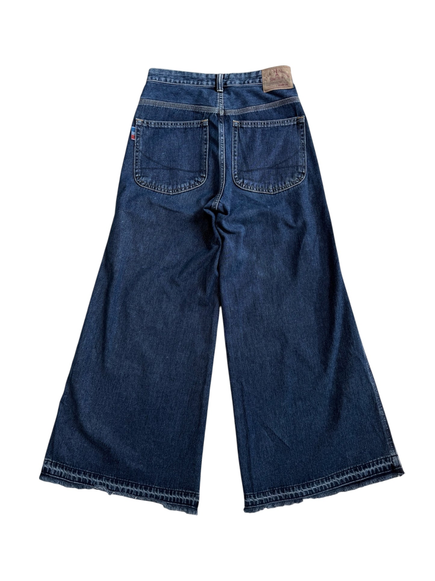 Vintage Something French Nouveaux Wide Leg Denim Jeans Made in Japan