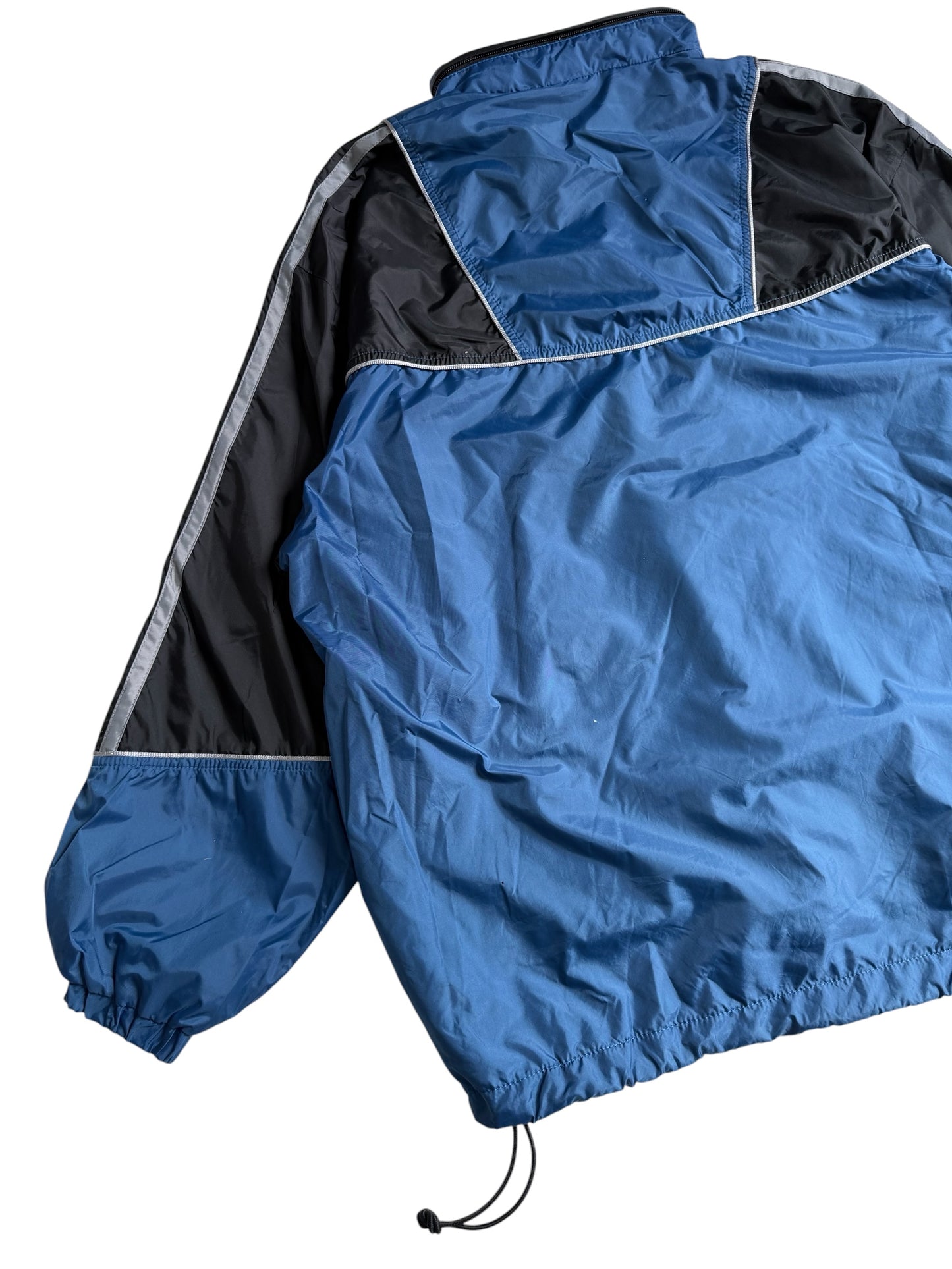 Vintage 1990s Adidas Half Zip Pullover Windbreaker Jacket Packable Hood