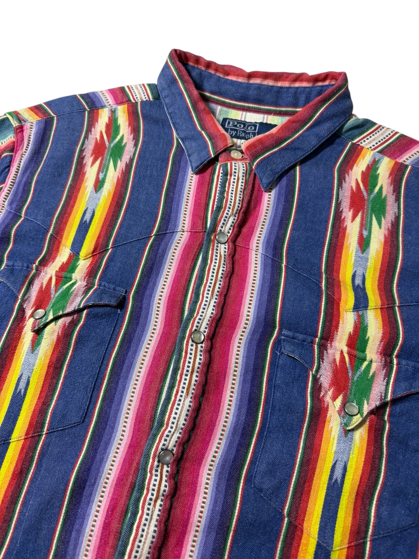 Vintage Polo Ralph Lauren Serape Stripe Western Shirt