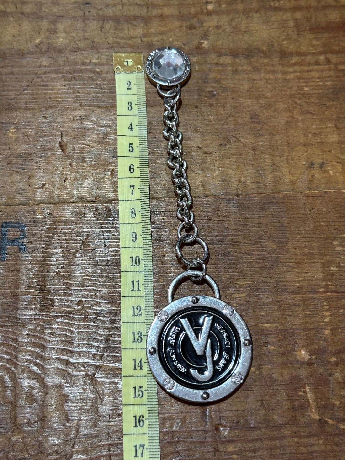 Vintage Versace Jeans VJ Logo Keychain