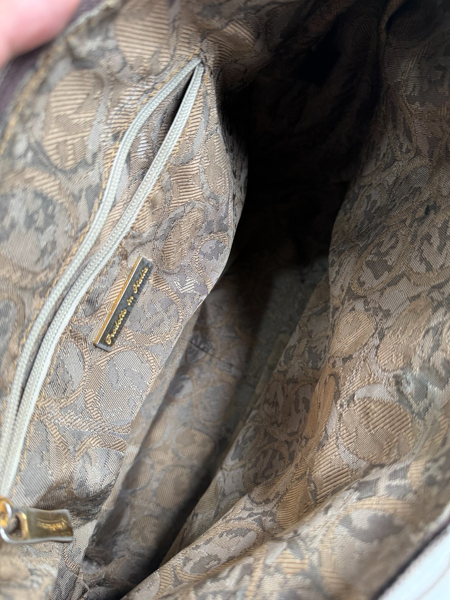 Orobianco Italy Brown Leather Tote Shoulder Bag