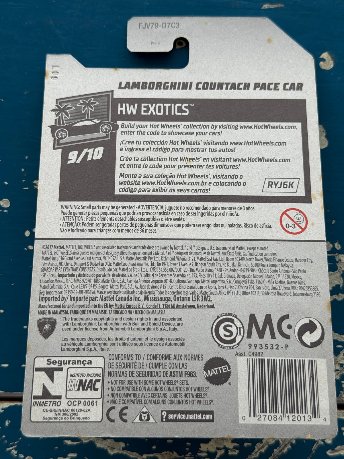 Hot Wheels Lamborghini Countach Pace Car