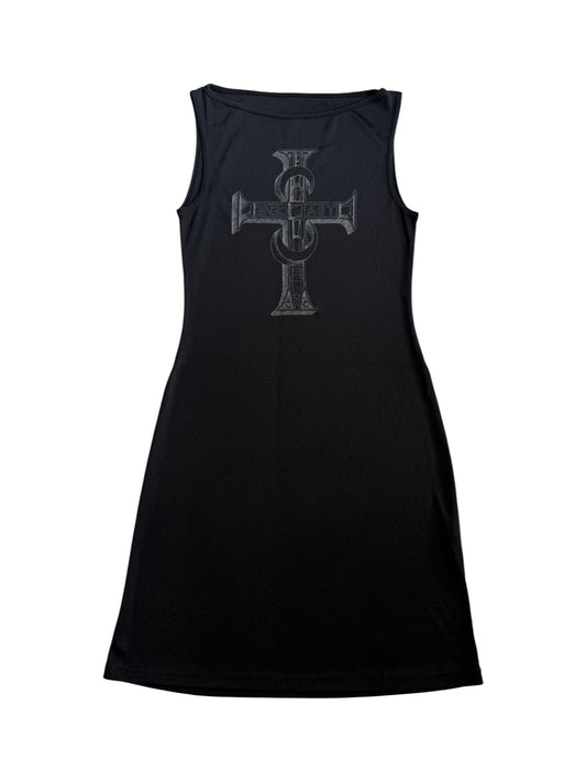 Last Scene Slim Tank Top Cross Logo Dress Made In Japan Gothic Y2K