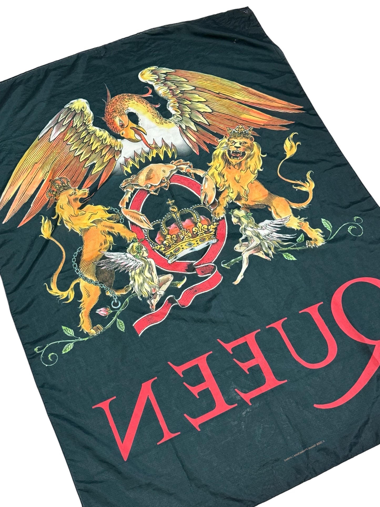 Queen Band Crest Banner Wall Hanging 2008 Official Merchandise Made in Italy