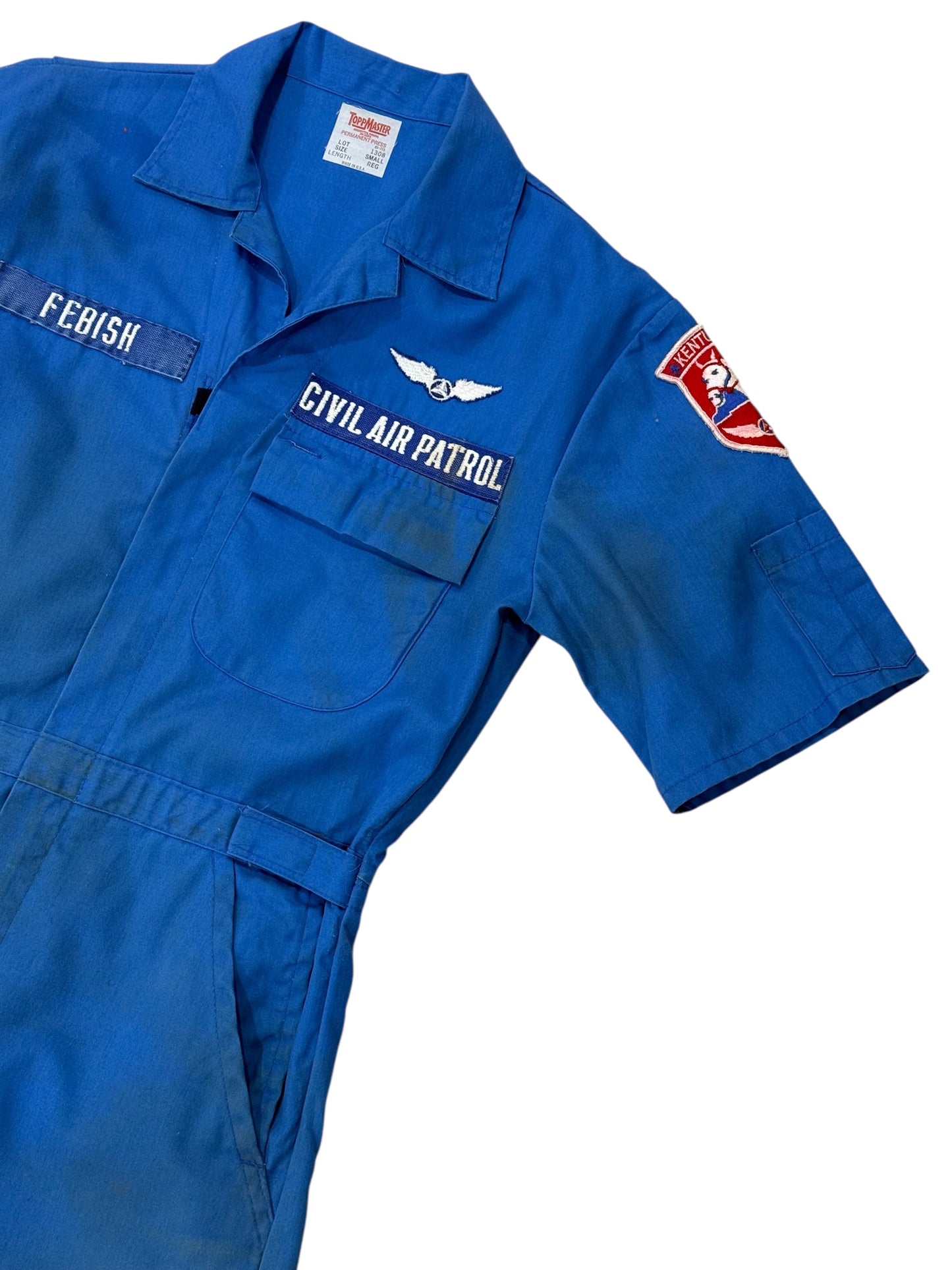 Vintage 1960s–70s Civil Air Patrol Blue Workwear Coverall Made in USA
