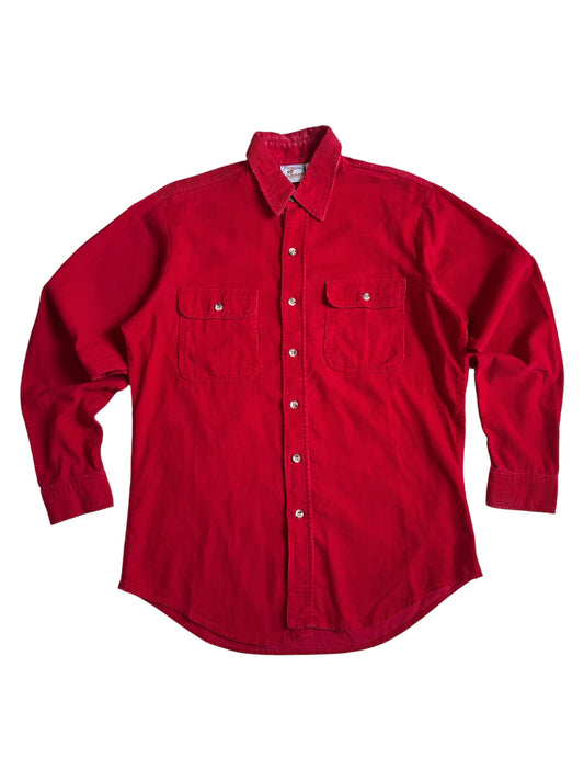 Vintage Prentiss Outdoors Red Corduroy Shirt Made in USA