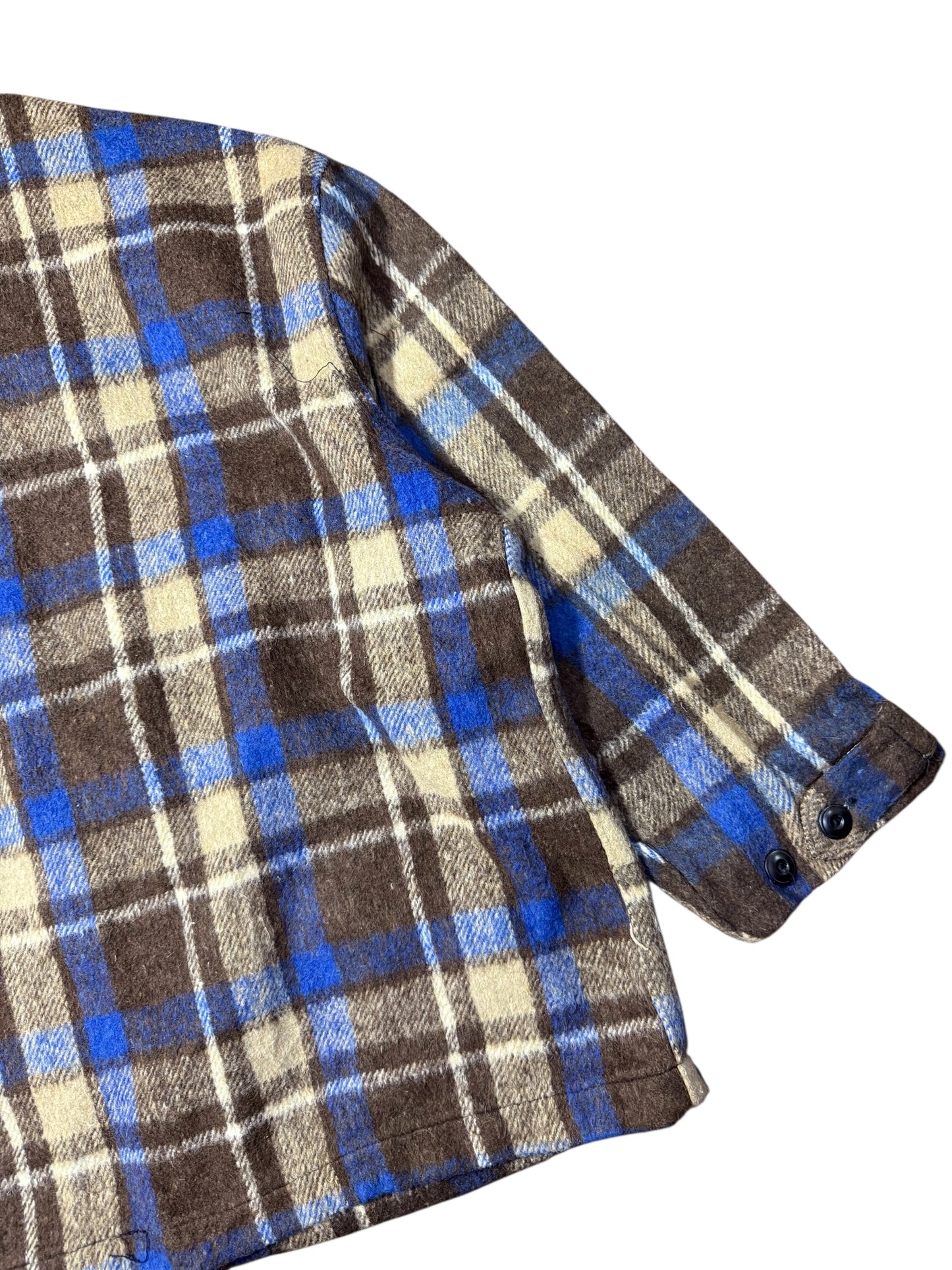 Vintage 1950s-60s Sears Kings Road Wool Plaid Jacket USA Made