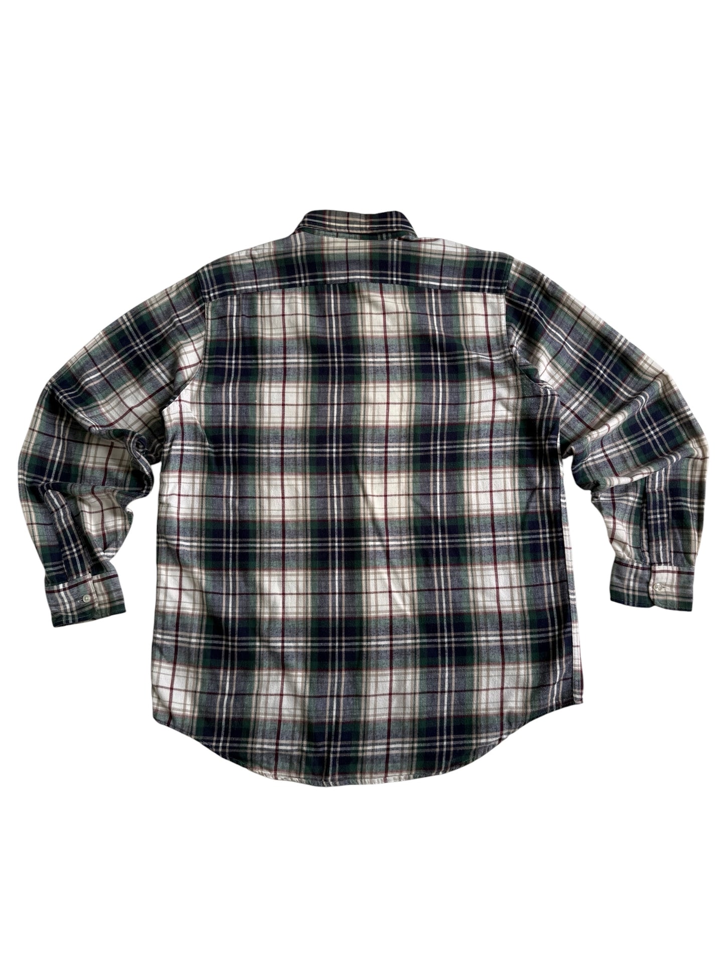 Vintage 90s LL Bean Made in USA Button Down Flannel Shirt Plaid