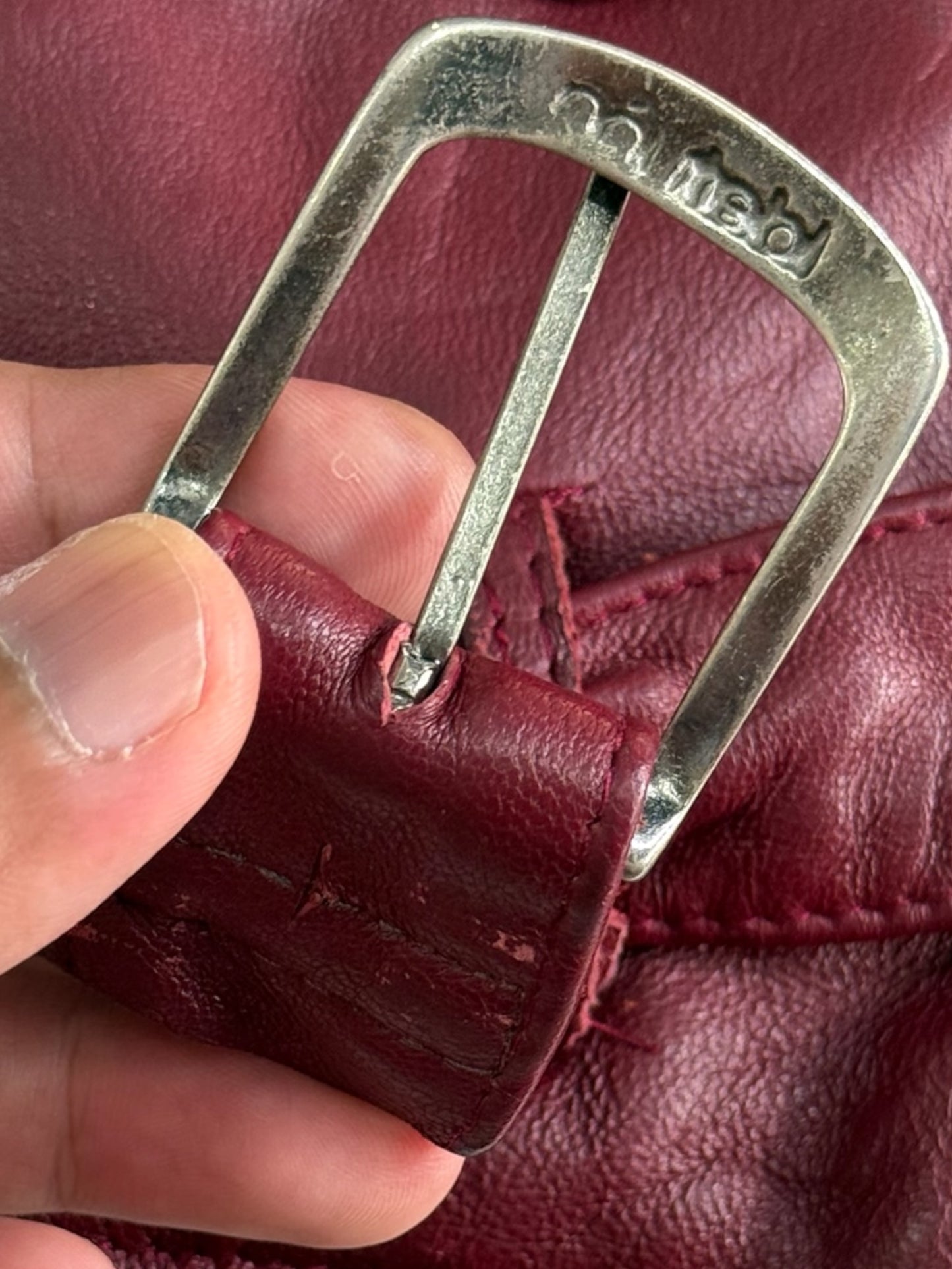 Vintage Burgundy Leather Biker Jacket Women’s Motorcycle Jacket