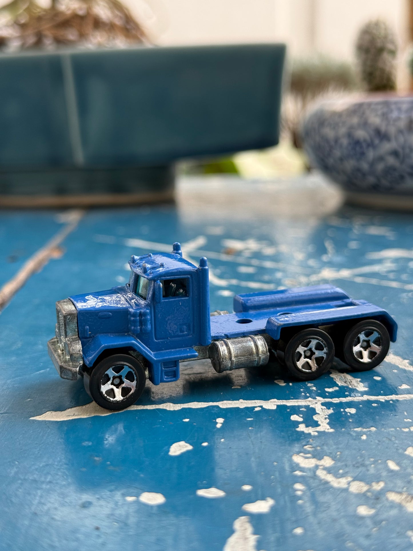 Vintage Hot Wheels 1979 Peterbilt Semi Truck Blue Diecast Malaysia