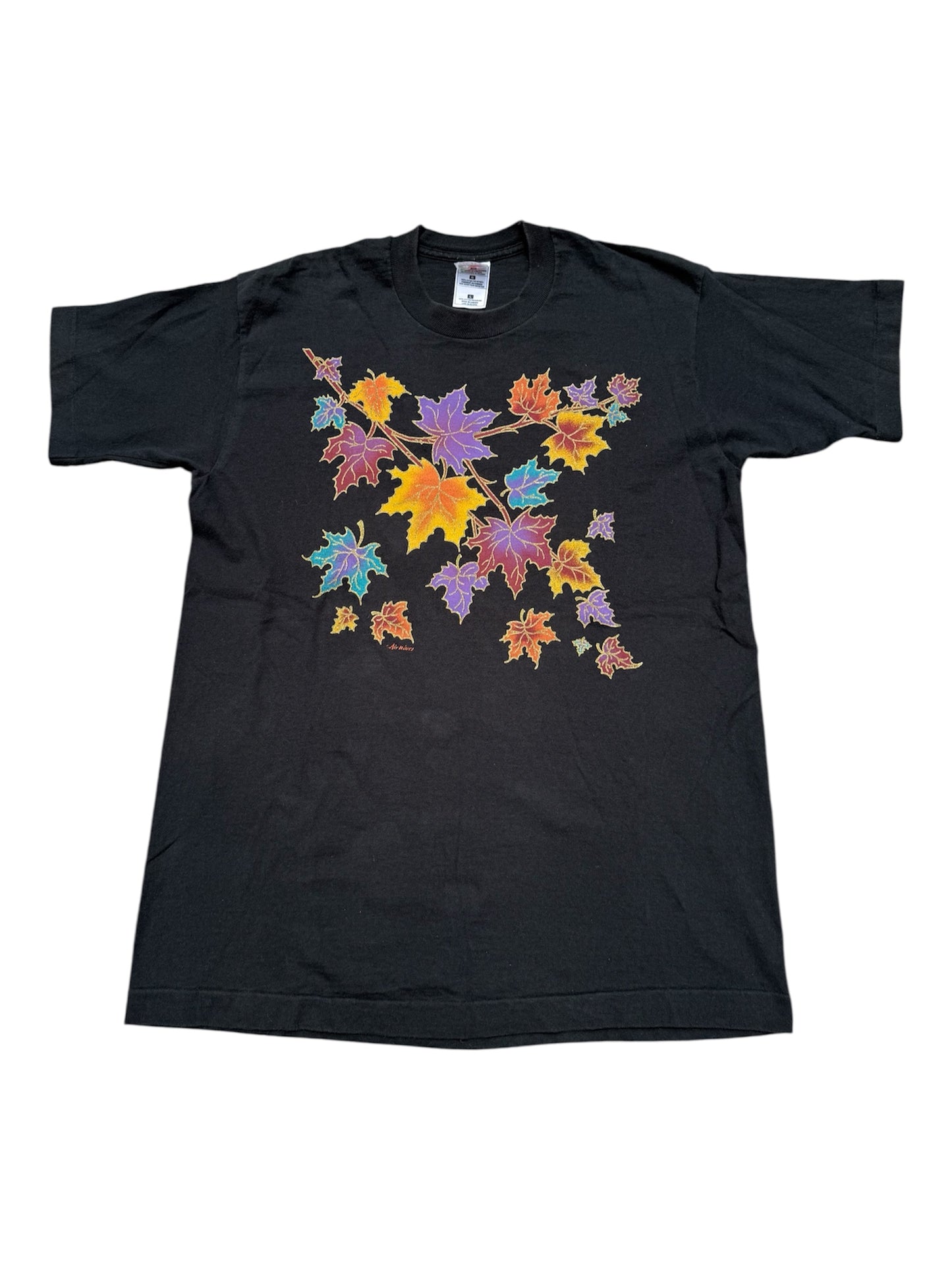 Vintage Autumn Leaves Glitter Graphic Tshirt