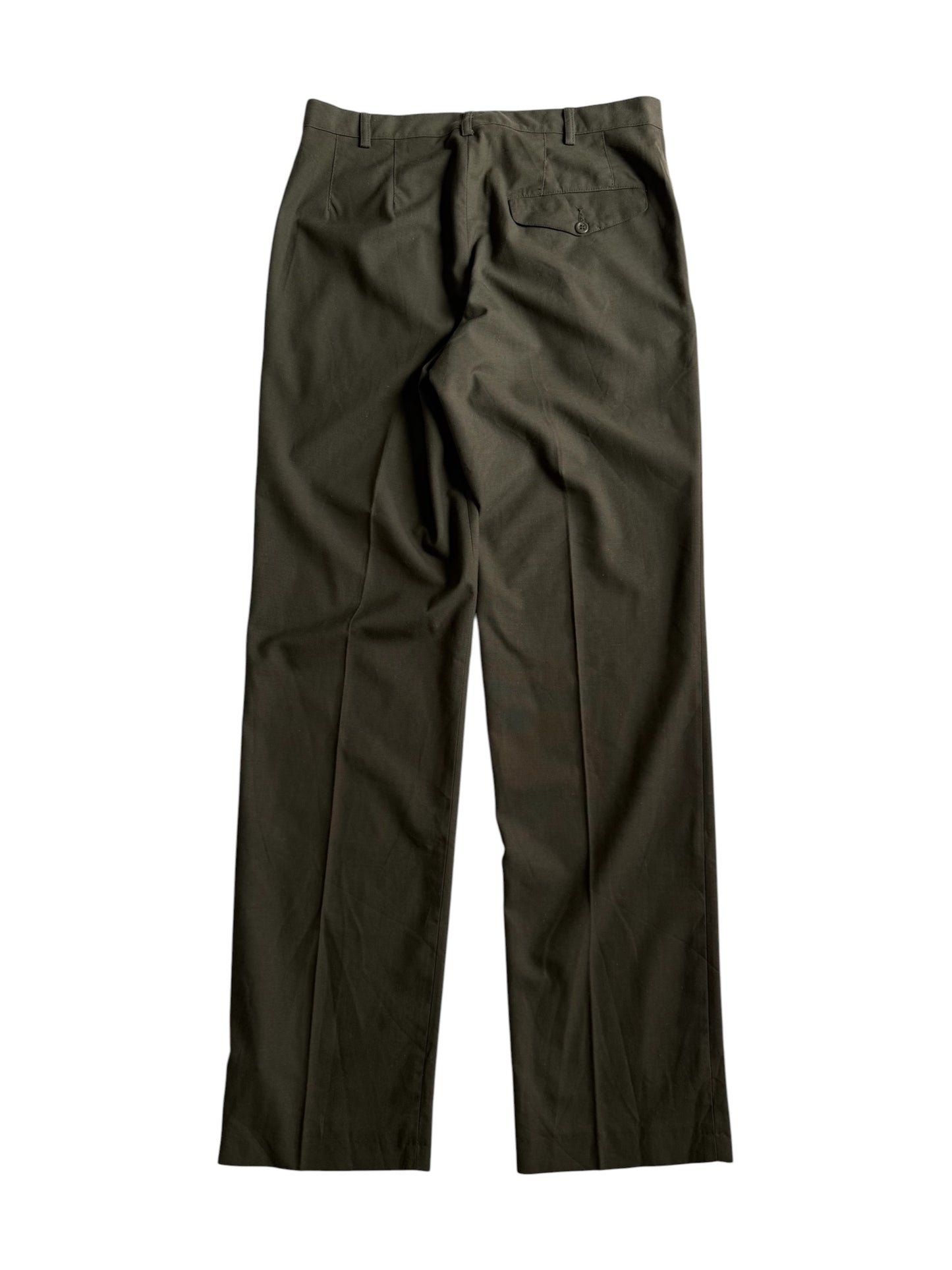 Vintage 80s-90s Yugoslav Army Olive Green Military Field Trousers