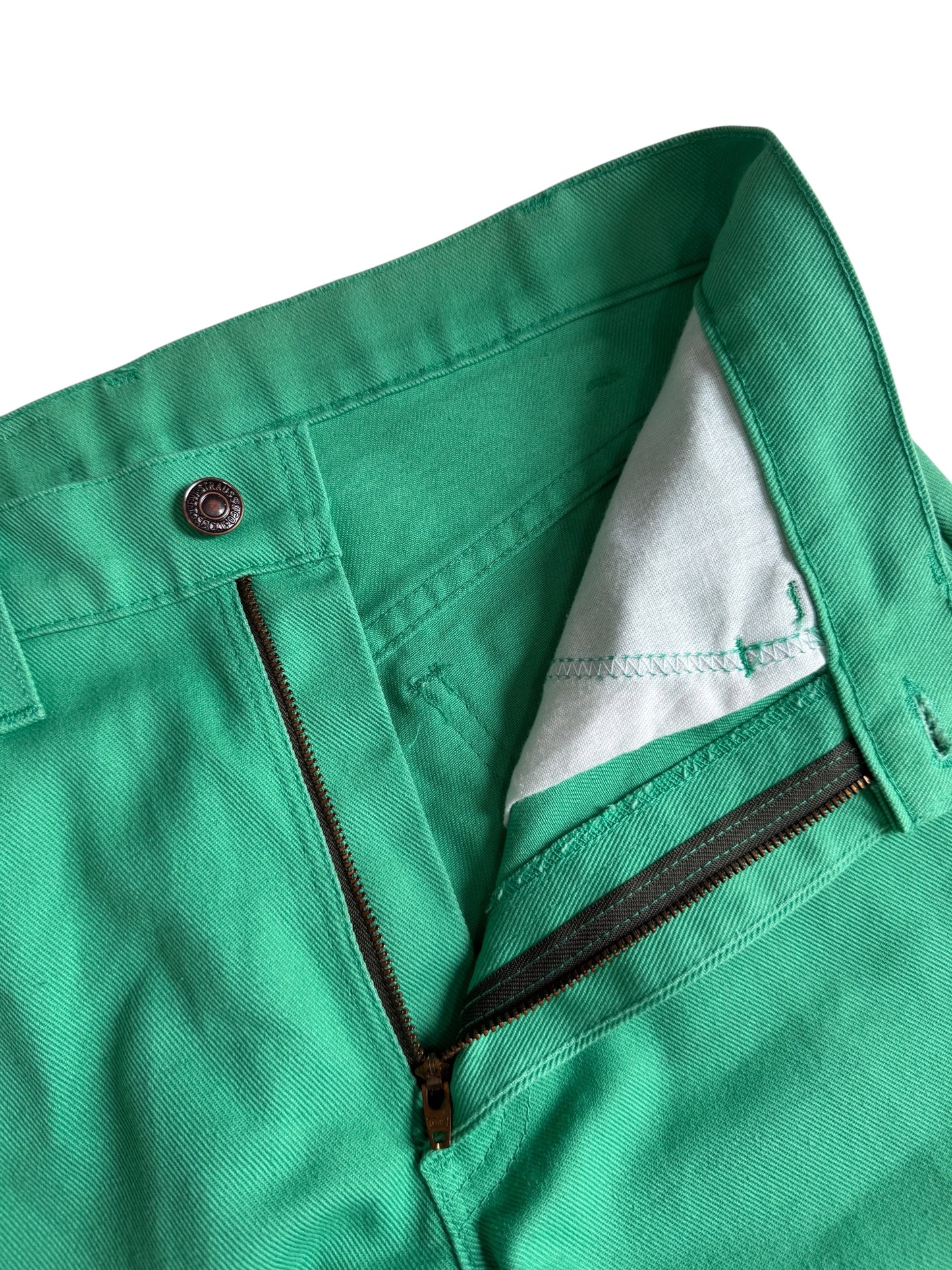Vintage 1980s Levis 505 Green Tab Green Twill Jeans Made in USA