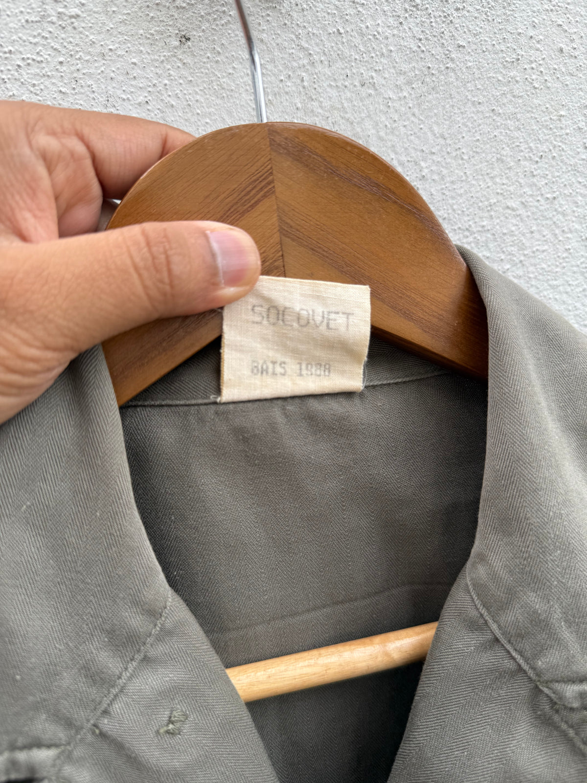 Vintage 1988 French Army F2 Field Jacket SOCOVET HBT Military OG