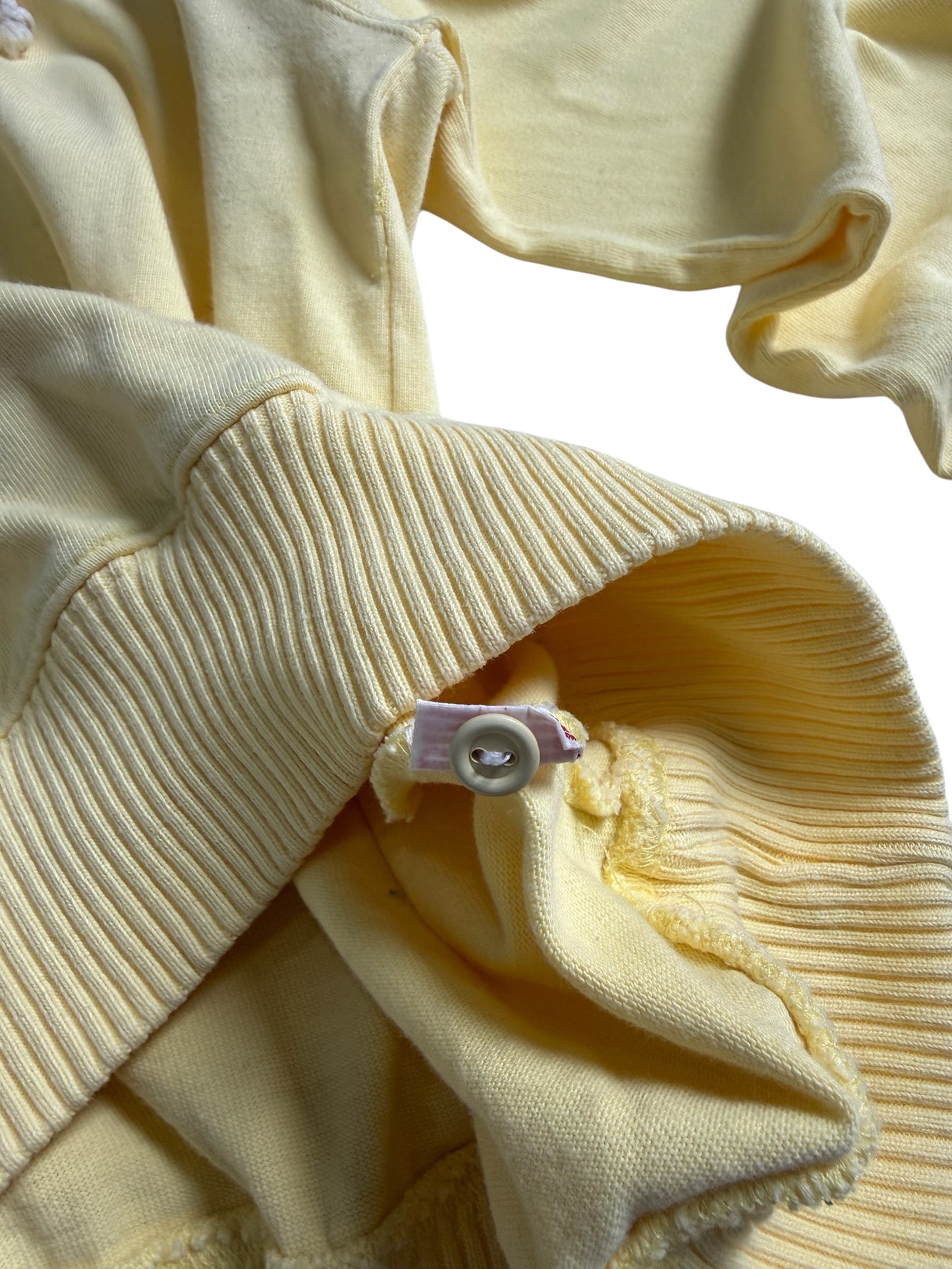 Vintage Brooks Brothers Pullover Hoodie Yellow Cotton Made in British
