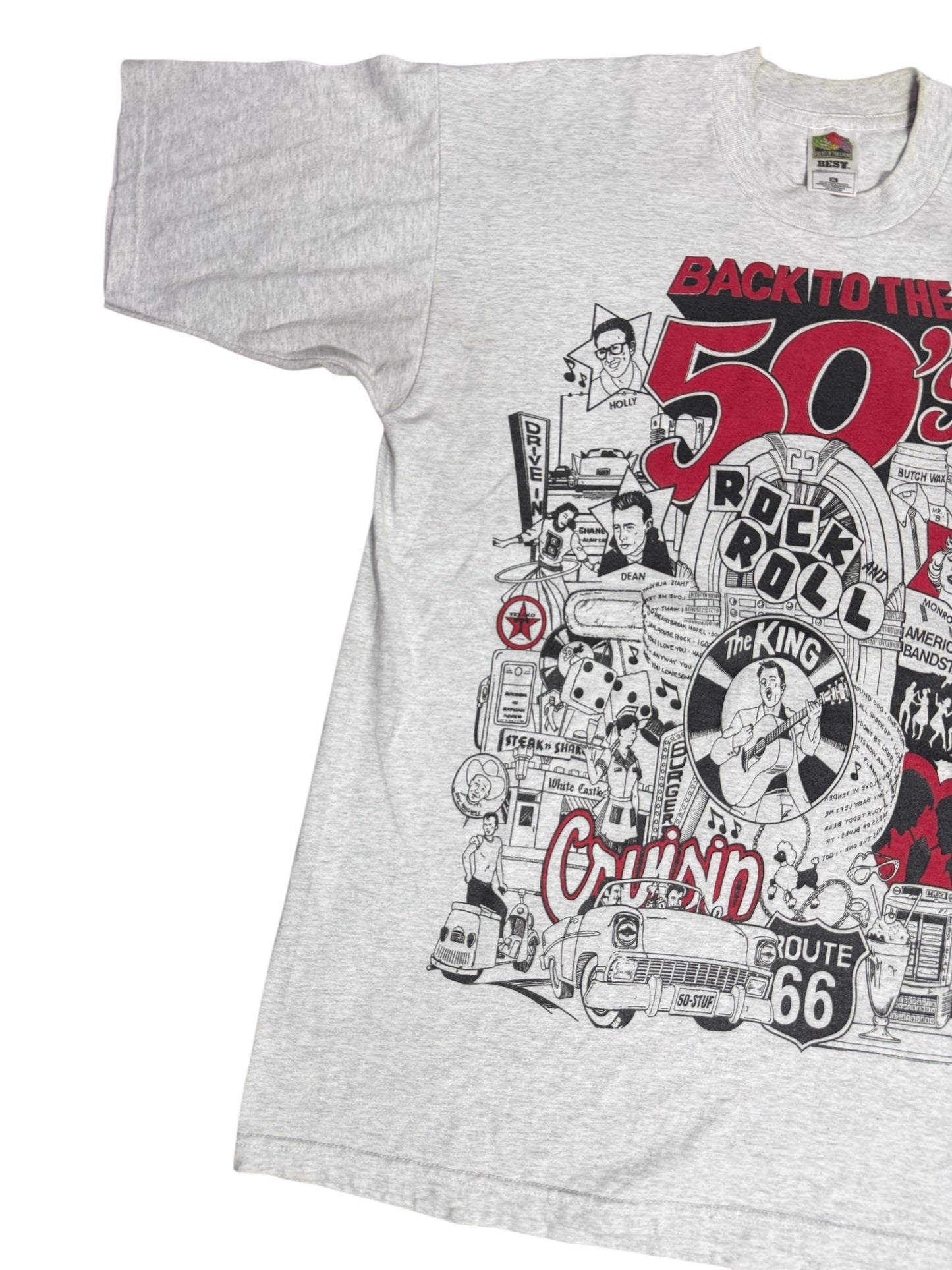 Vintage Back to the 50s Rock n Roll Graphic Tshirt 1990s