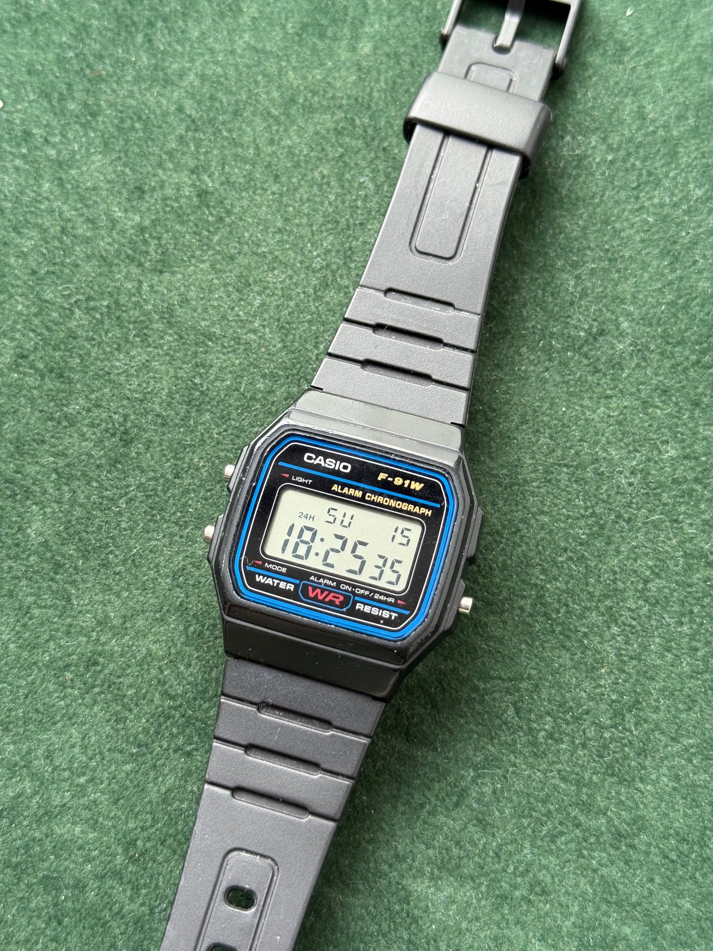 Vintage Casio F-91W Digital Watch 593 Module Made in Thailand